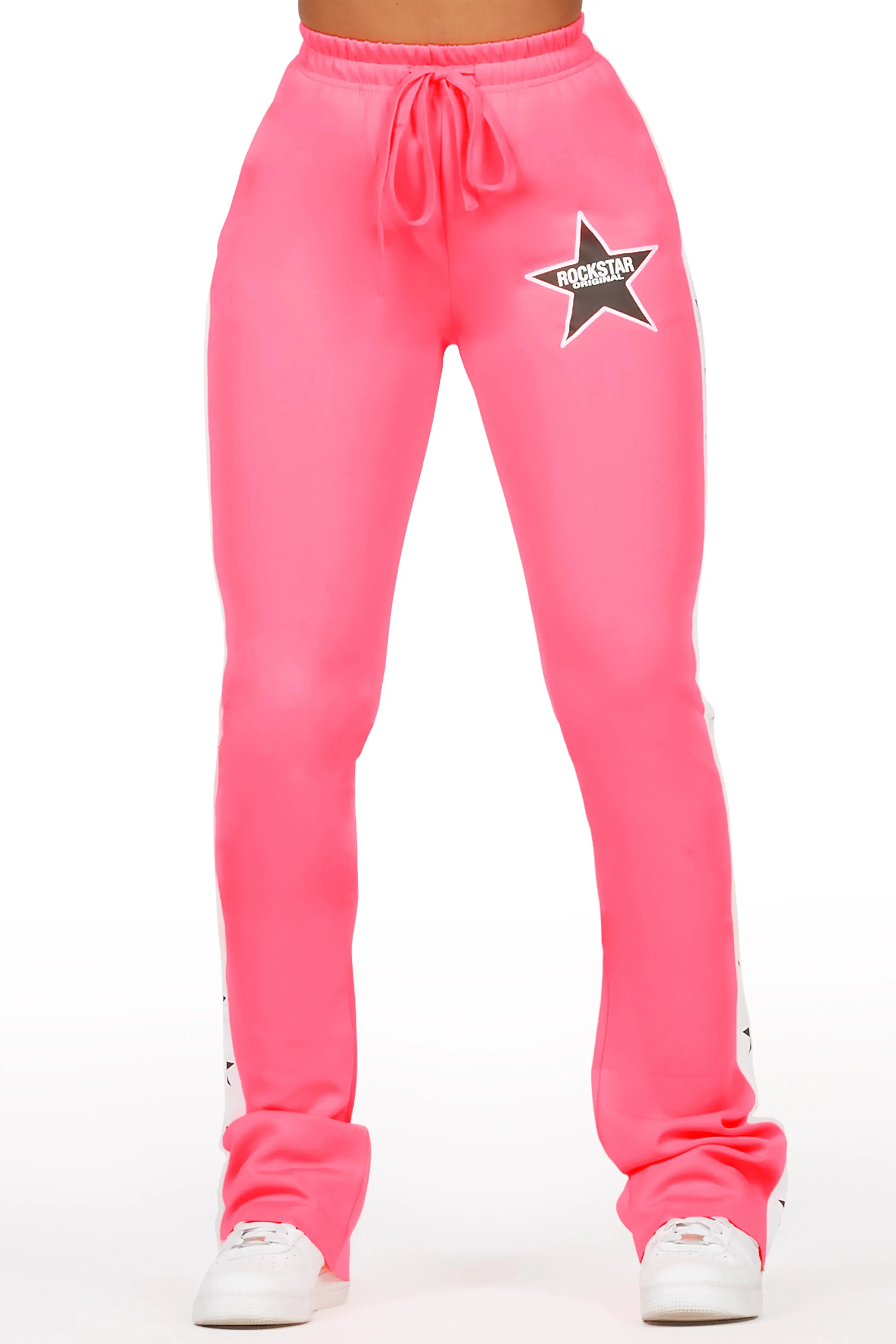 Kevona Neon Pink Super Stacked Track Pant sold by Rockstar Original product image thumbnail 2
