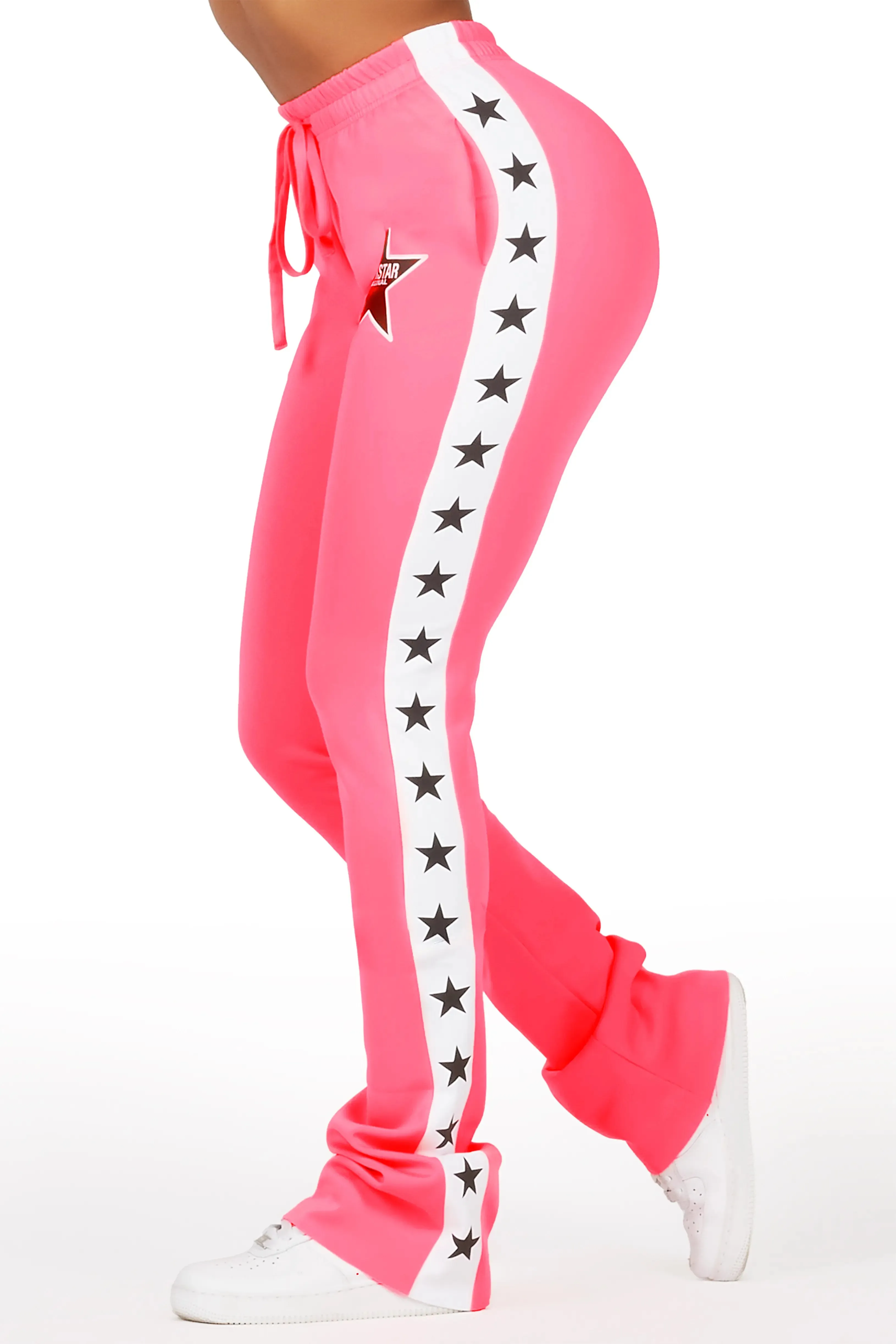 Kevona Neon Pink Super Stacked Track Pant sold by Rockstar Original