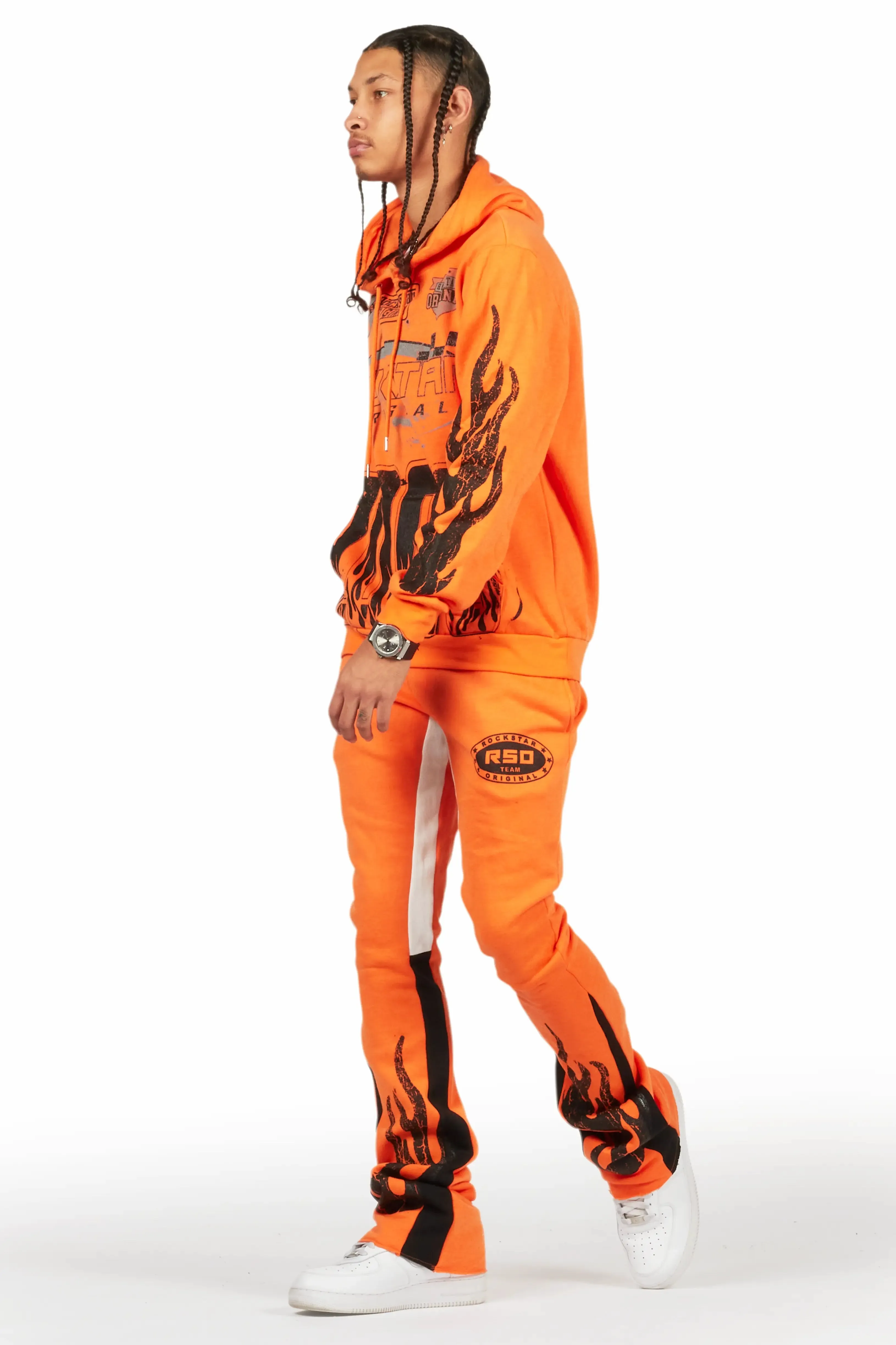Amos Orange Hoodie/Stacked Flare Track Set sold by Rockstar Original product image thumbnail 5