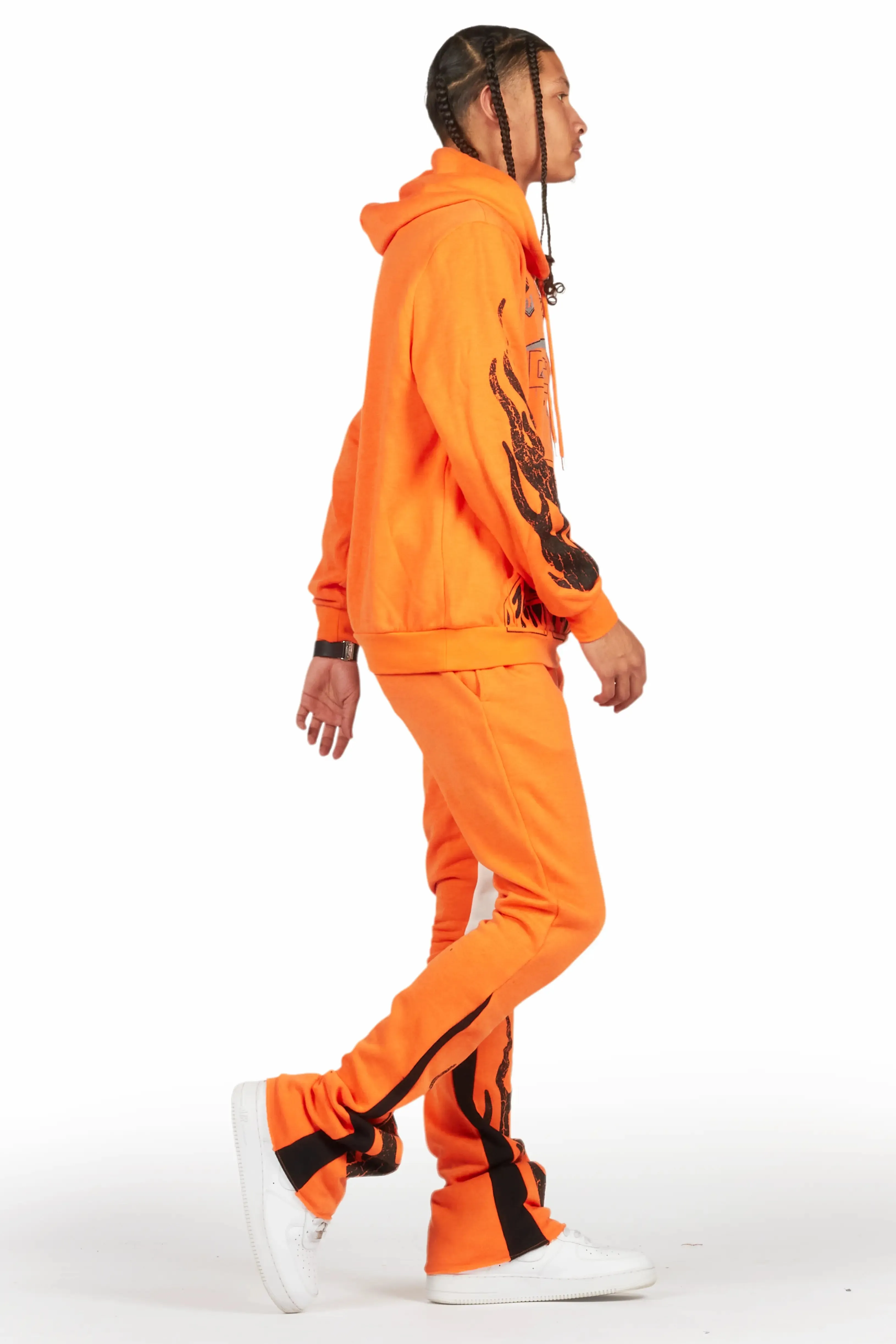 Amos Orange Hoodie/Stacked Flare Track Set sold by Rockstar Original product image thumbnail 3