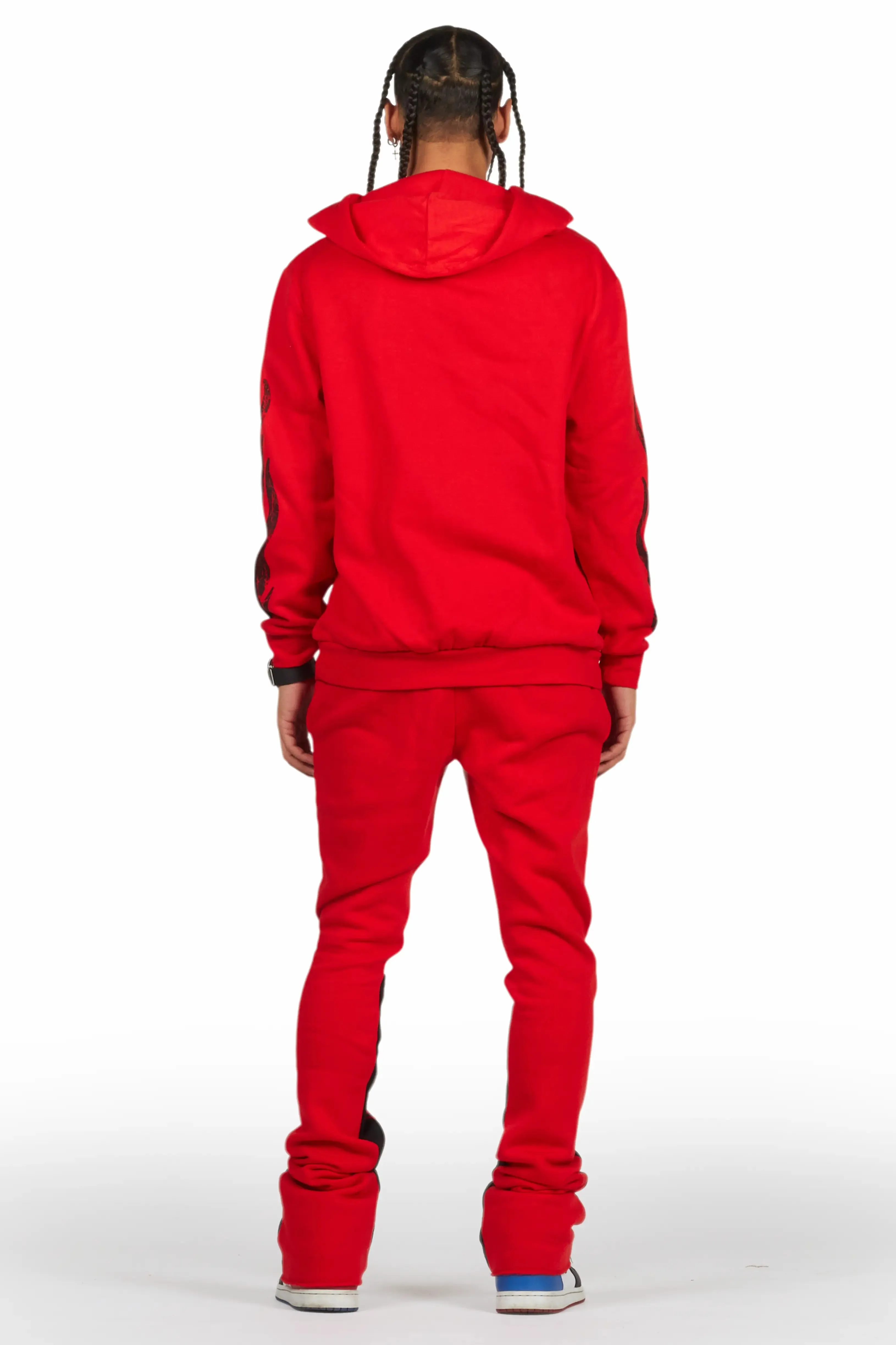 Amos Red Hoodie/Stacked Flare Track Set sold by Rockstar Original product image thumbnail 4