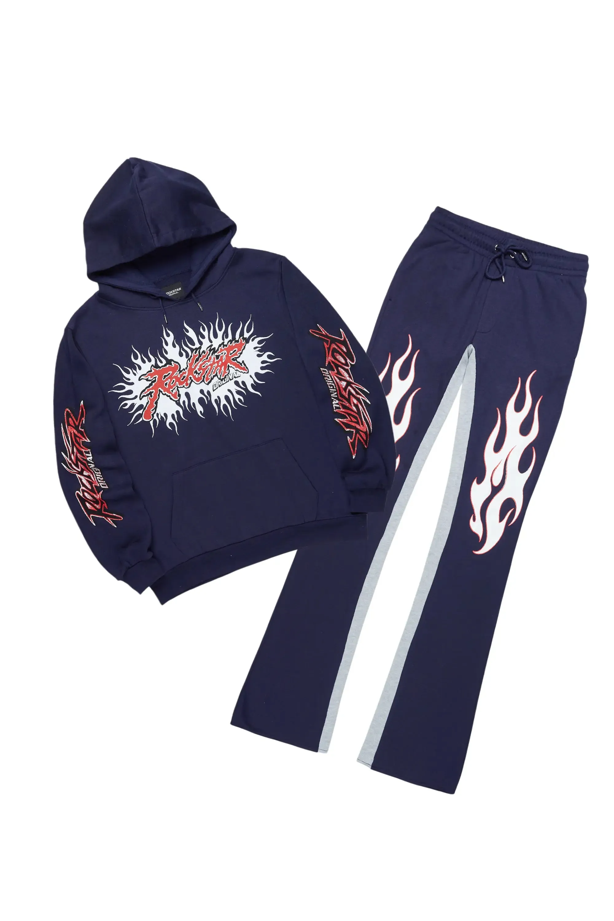 Tidus Navy Hoodie Baggy Fit Pant Track Set sold by Rockstar Original