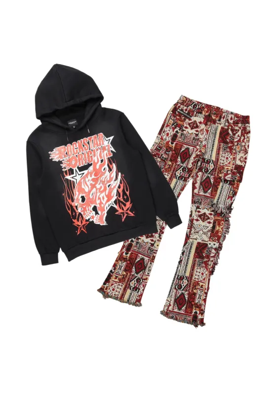 Smitty Black/Multi Hoodie & Ayami Tapestry Jean Bundle sold by Rockstar Original