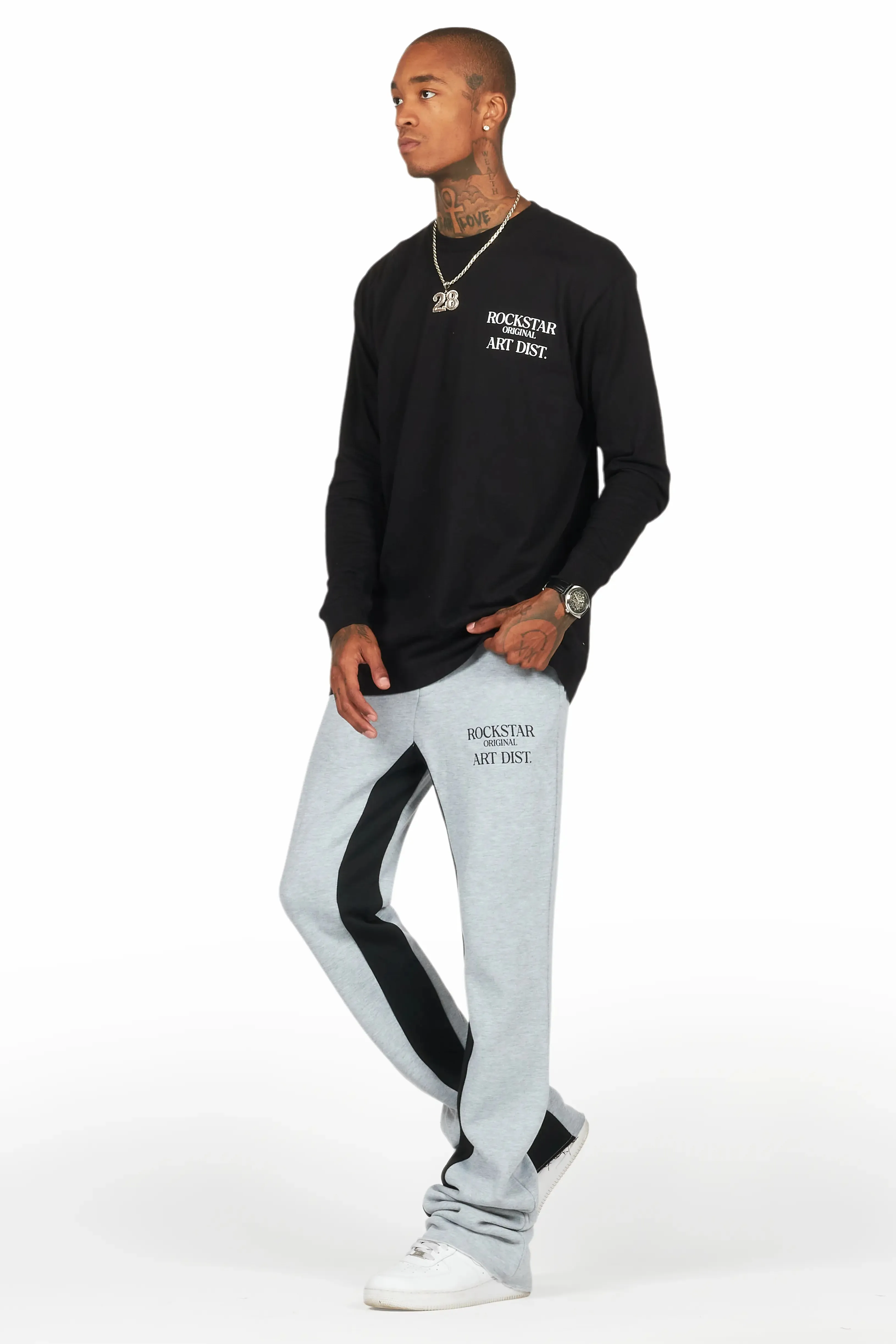 Briggs Black/Grey Long Sleeve T-Shirt/Baggy Pant Set sold by Rockstar Original product image thumbnail 5