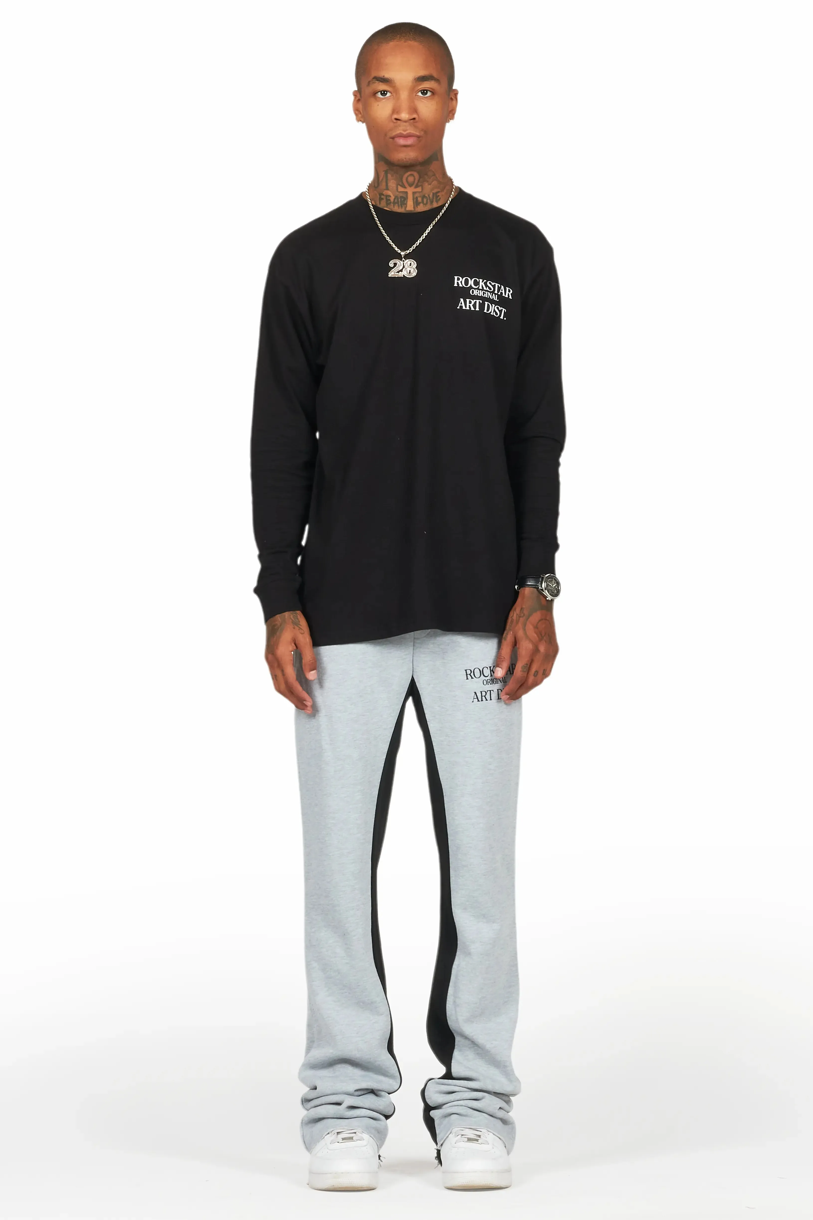 Briggs Black/Grey Long Sleeve T-Shirt/Baggy Pant Set sold by Rockstar Original product image thumbnail 2