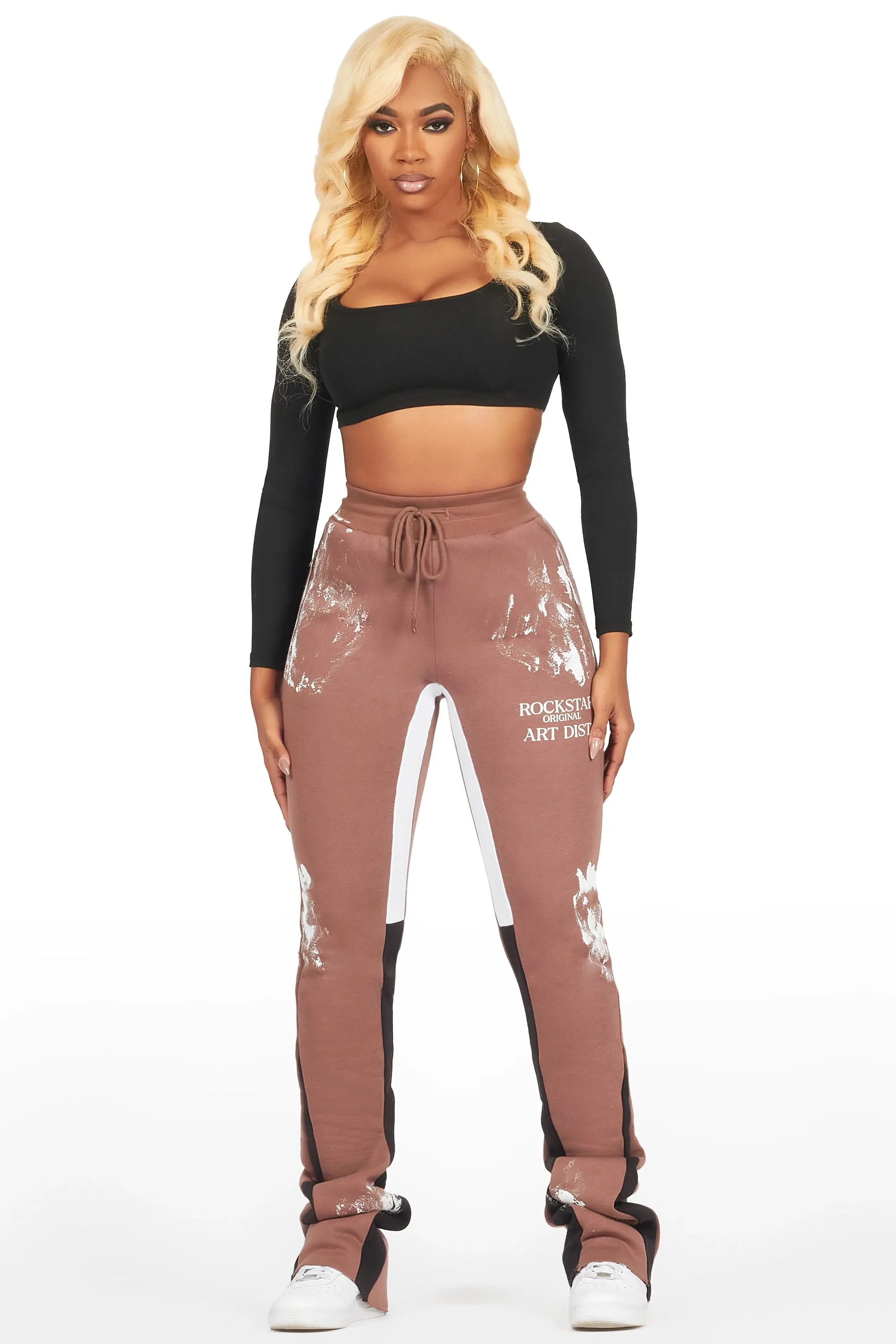 Filipa Mocha Stacked Flare Pant sold by Rockstar Original product image thumbnail 2