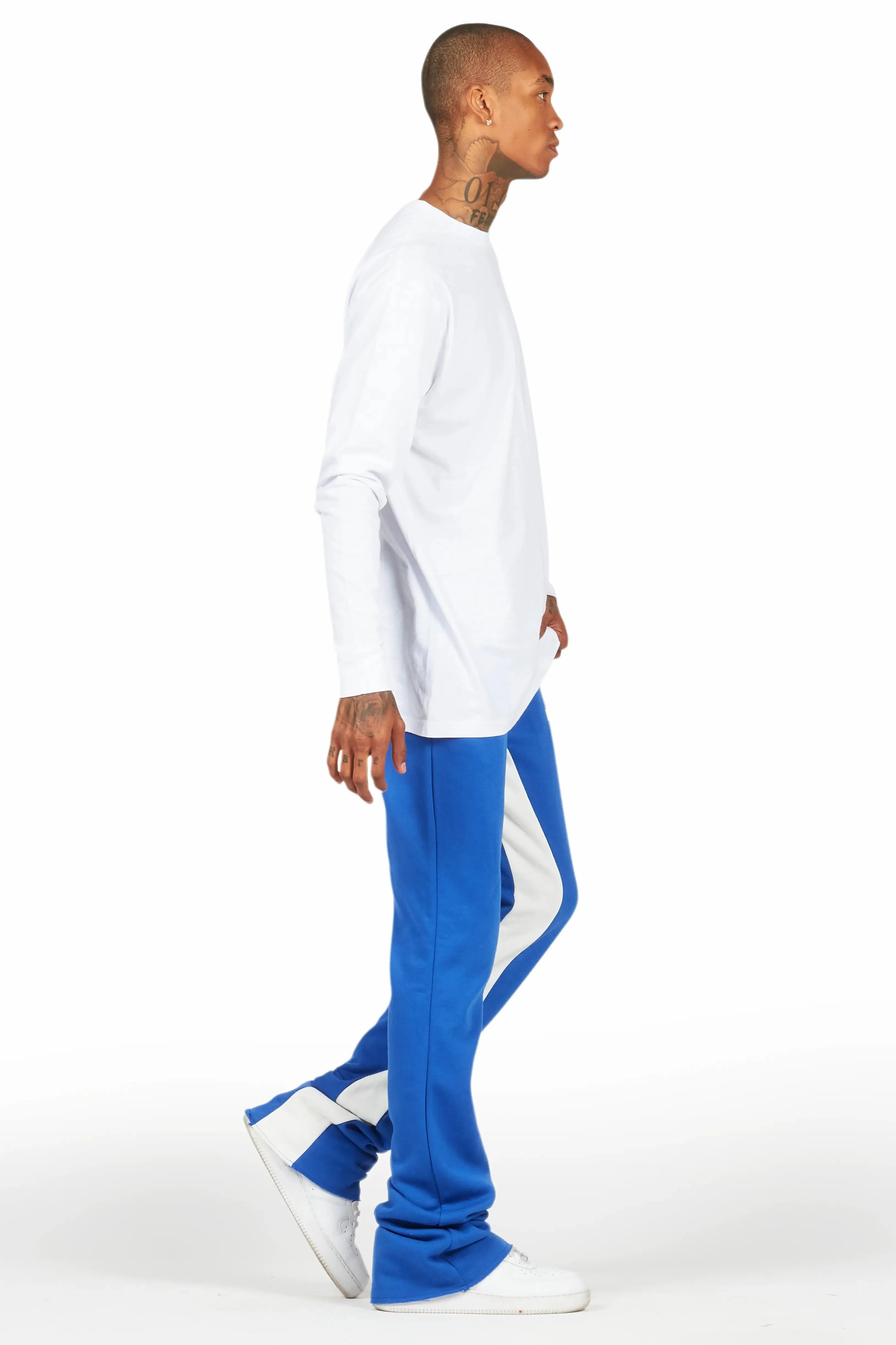 Briggs White/Royal Long Sleeve T-Shirt/Baggy Pant Set sold by Rockstar Original product image thumbnail 3