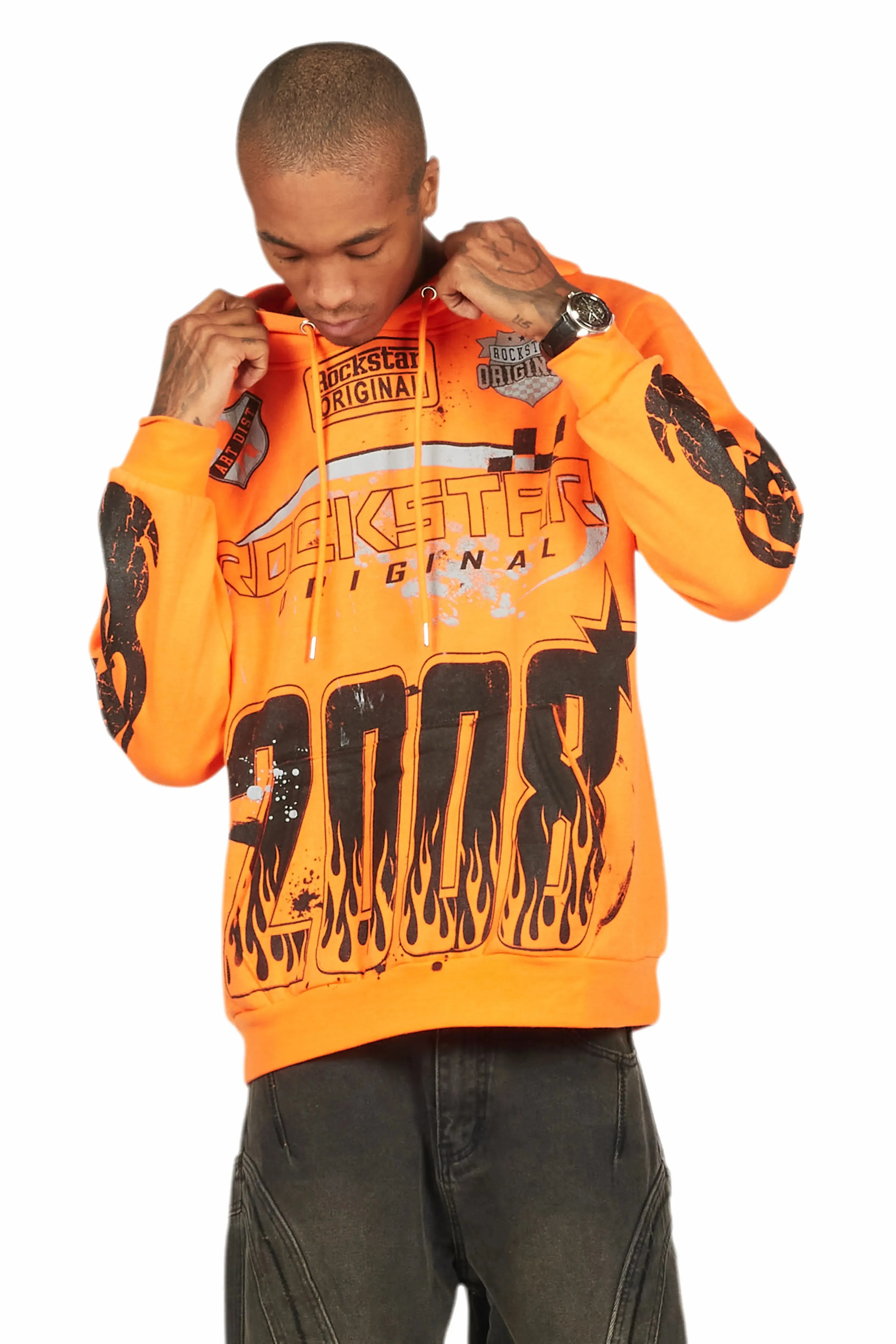 Amos Orange Graphic Hoodie sold by Rockstar Original product image thumbnail 5