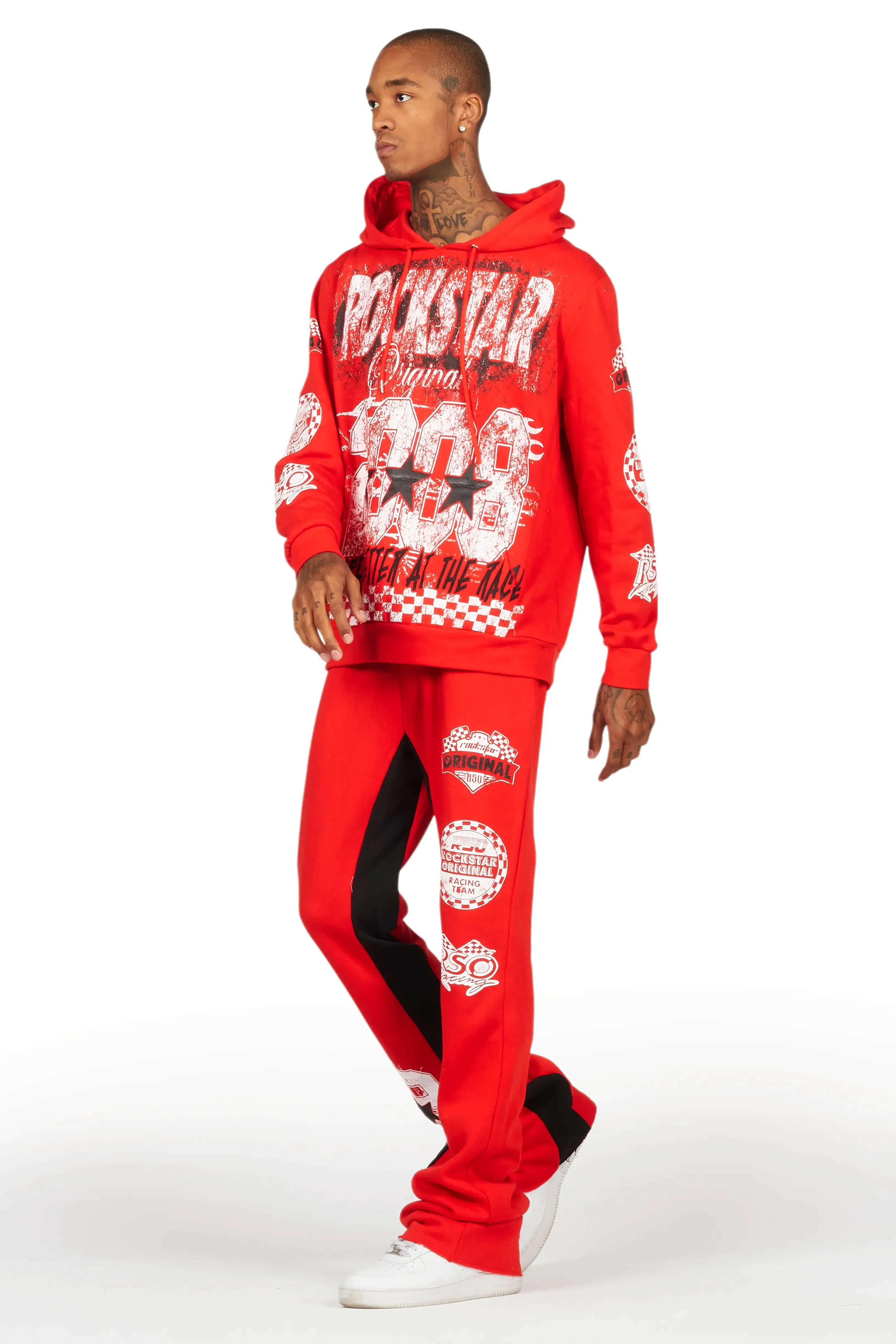 Racing Grung Red Hoodie/Baggy Track Pant Set sold by Rockstar Original product image thumbnail 5