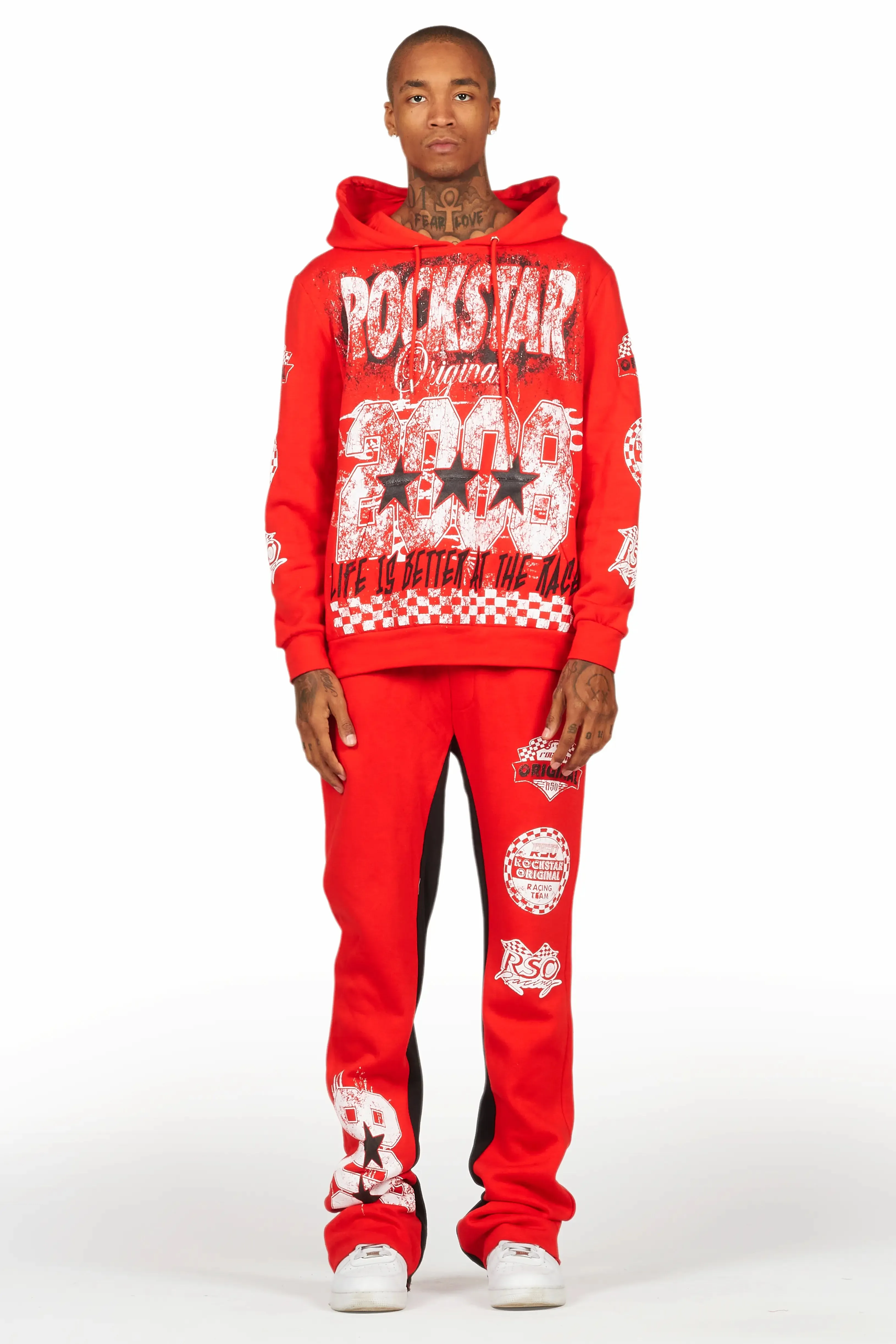 Racing Grung Red Hoodie/Baggy Track Pant Set sold by Rockstar Original product image thumbnail 2
