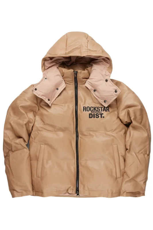 Kensen Beige Puffer Jacket sold by Rockstar Original