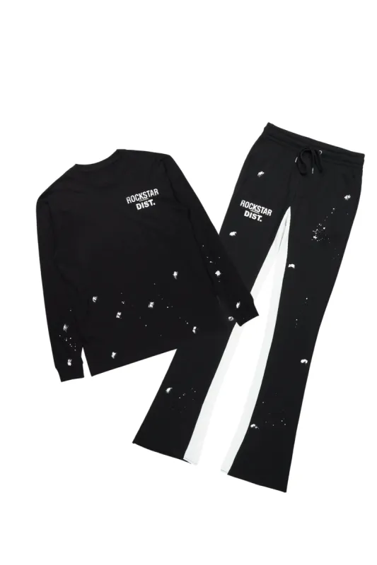 Raffer Black Long Sleeve T-Shirt/Baggy Pant Set sold by Rockstar Original