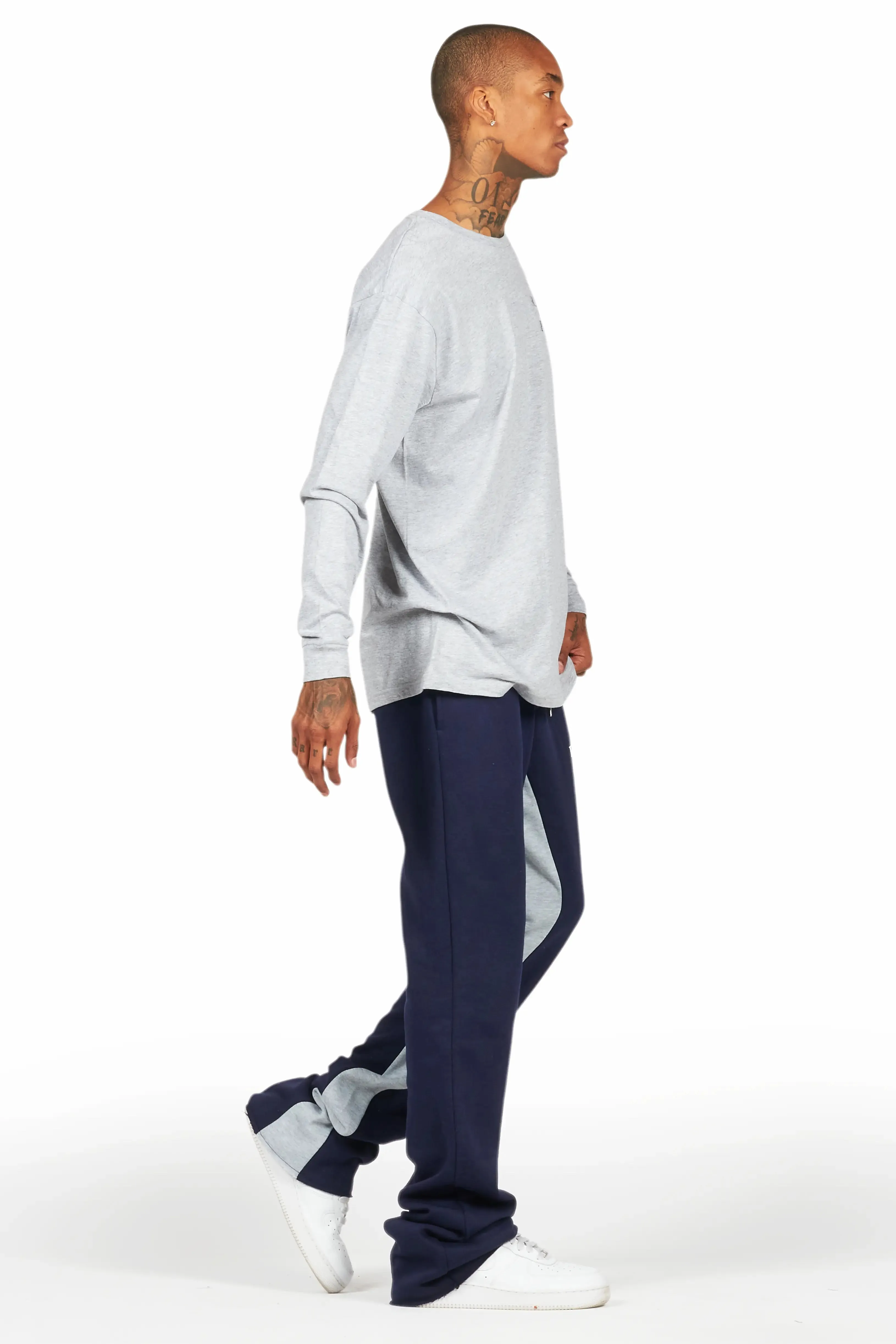 Briggs Heather Grey Long Sleeve T-Shirt/Baggy Pant Set sold by Rockstar Original product image thumbnail 3