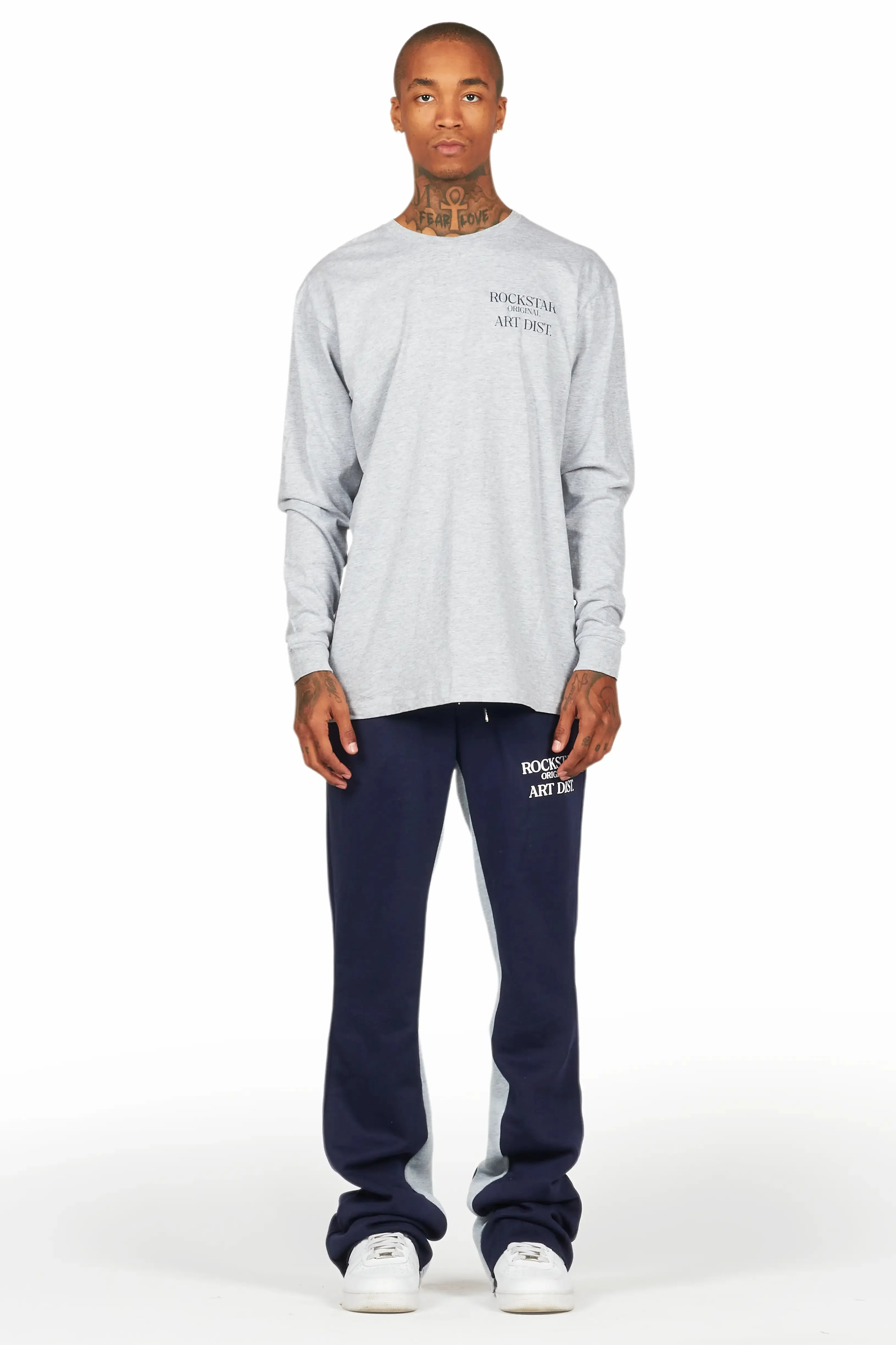 Briggs Heather Grey Long Sleeve T-Shirt/Baggy Pant Set sold by Rockstar Original product image thumbnail 2