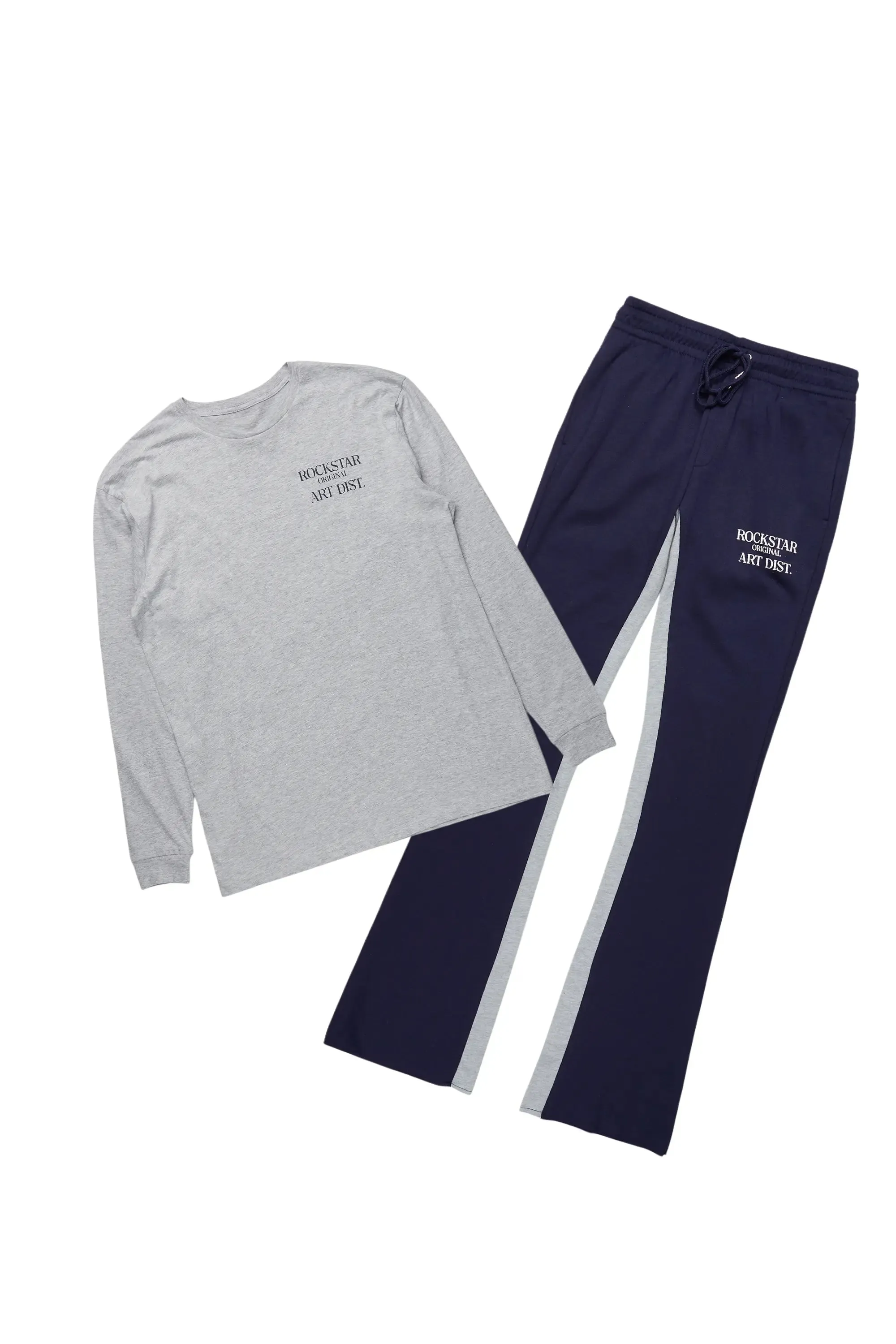 Briggs Heather Grey Long Sleeve T-Shirt/Baggy Pant Set sold by Rockstar Original