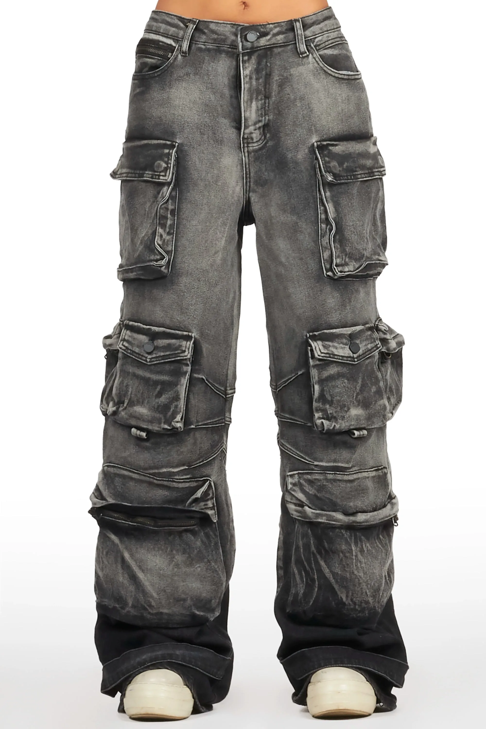 Sequoia Grey Wash Baggy Cargo Jean sold by Rockstar Original