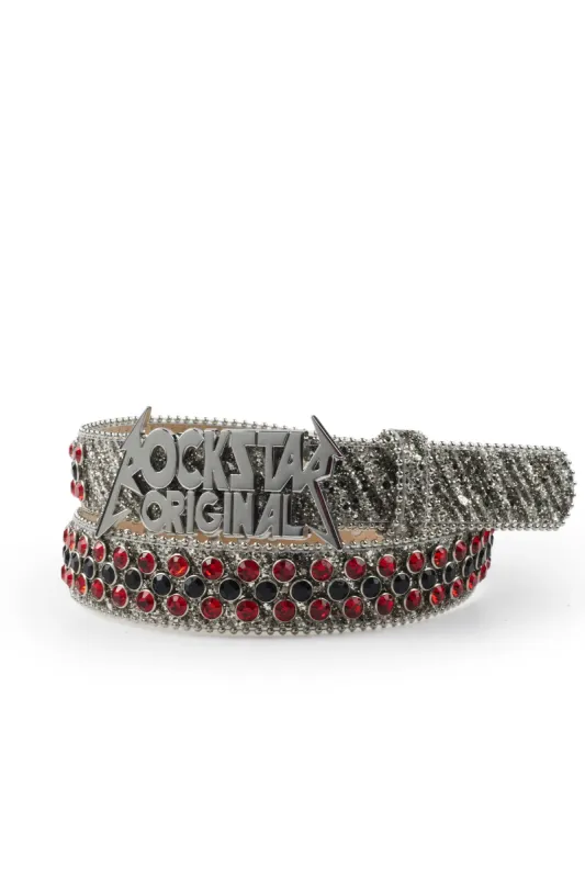 Boys Blaze Silver/Red Rockstar Logo Belt sold by Rockstar Original