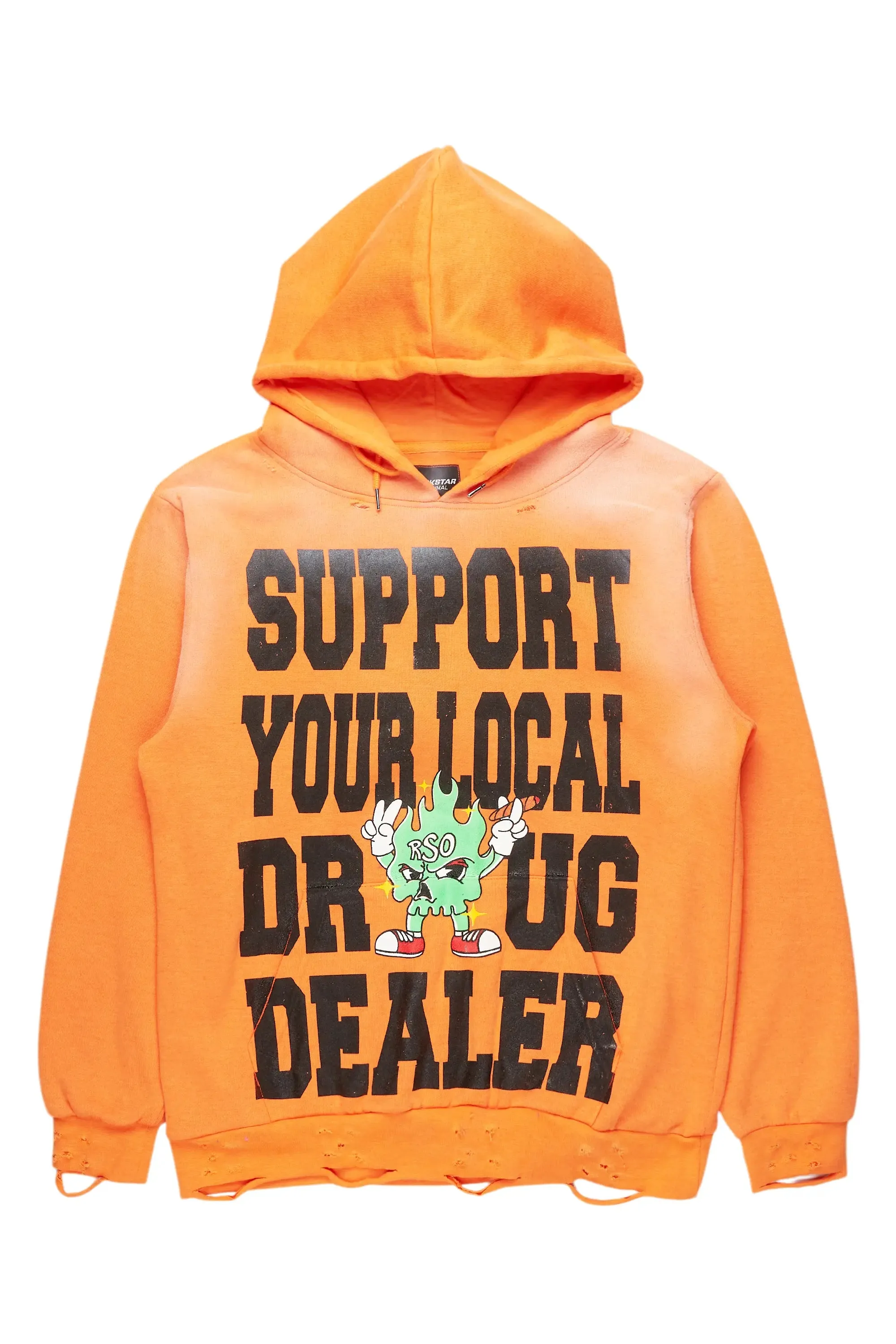 Tarl Orange Distressed Graphic Hoodie sold by Rockstar Original