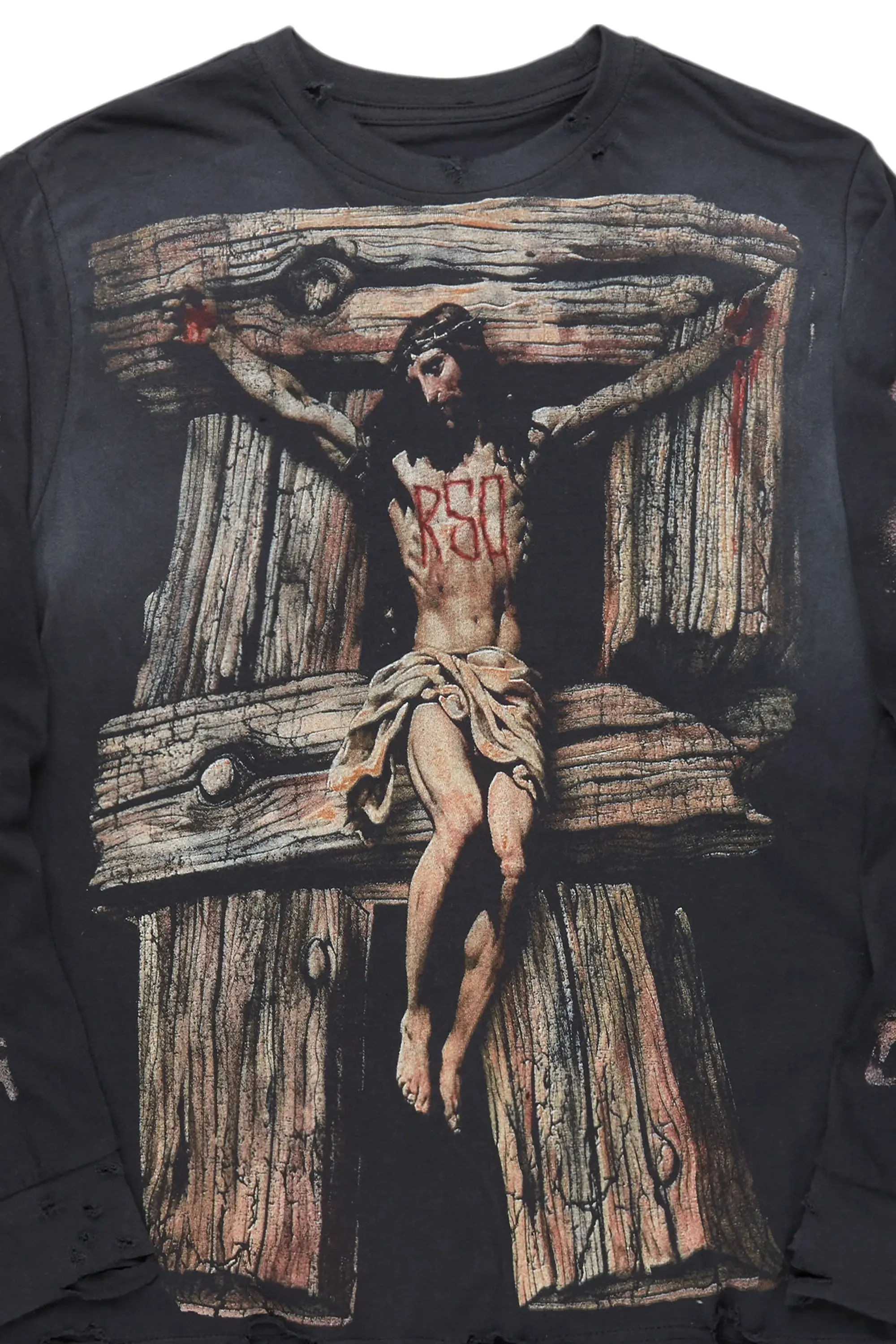 Deadra Black Long Sleeve T-Shirt sold by Rockstar Original product image thumbnail 2