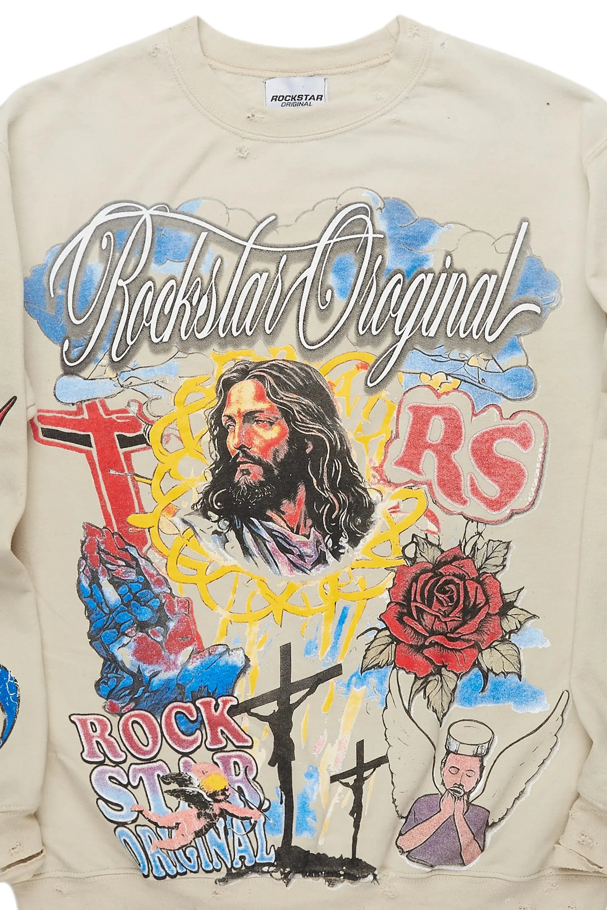 Anitra Beige Crewneck sold by Rockstar Original product image thumbnail 2