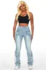 Rakesha Light Wash Cargo Super Stacked Jean sold by Rockstar Original