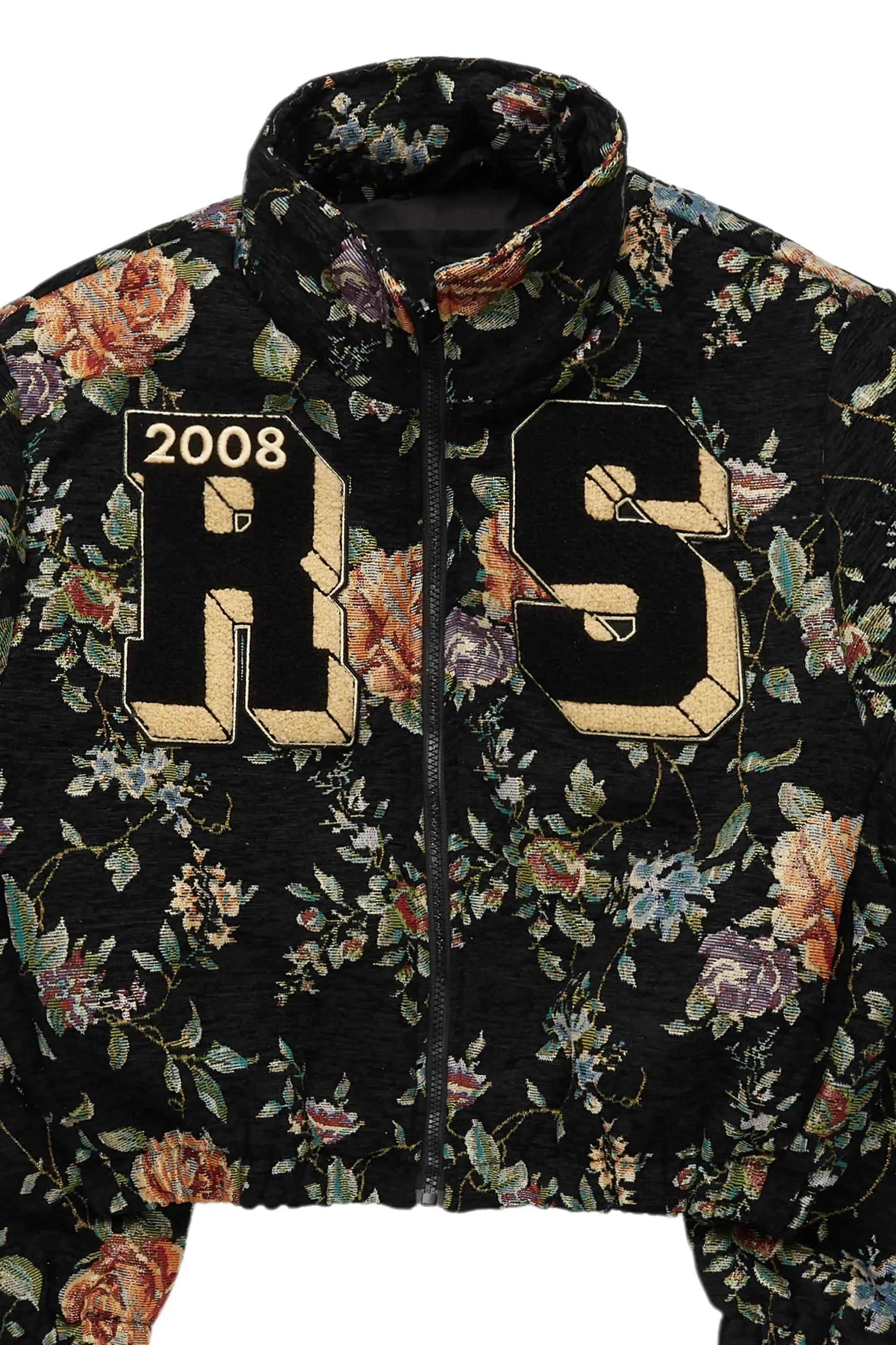 Marionna Black Tapestry Puffer Jacket sold by Rockstar Original product image thumbnail 3