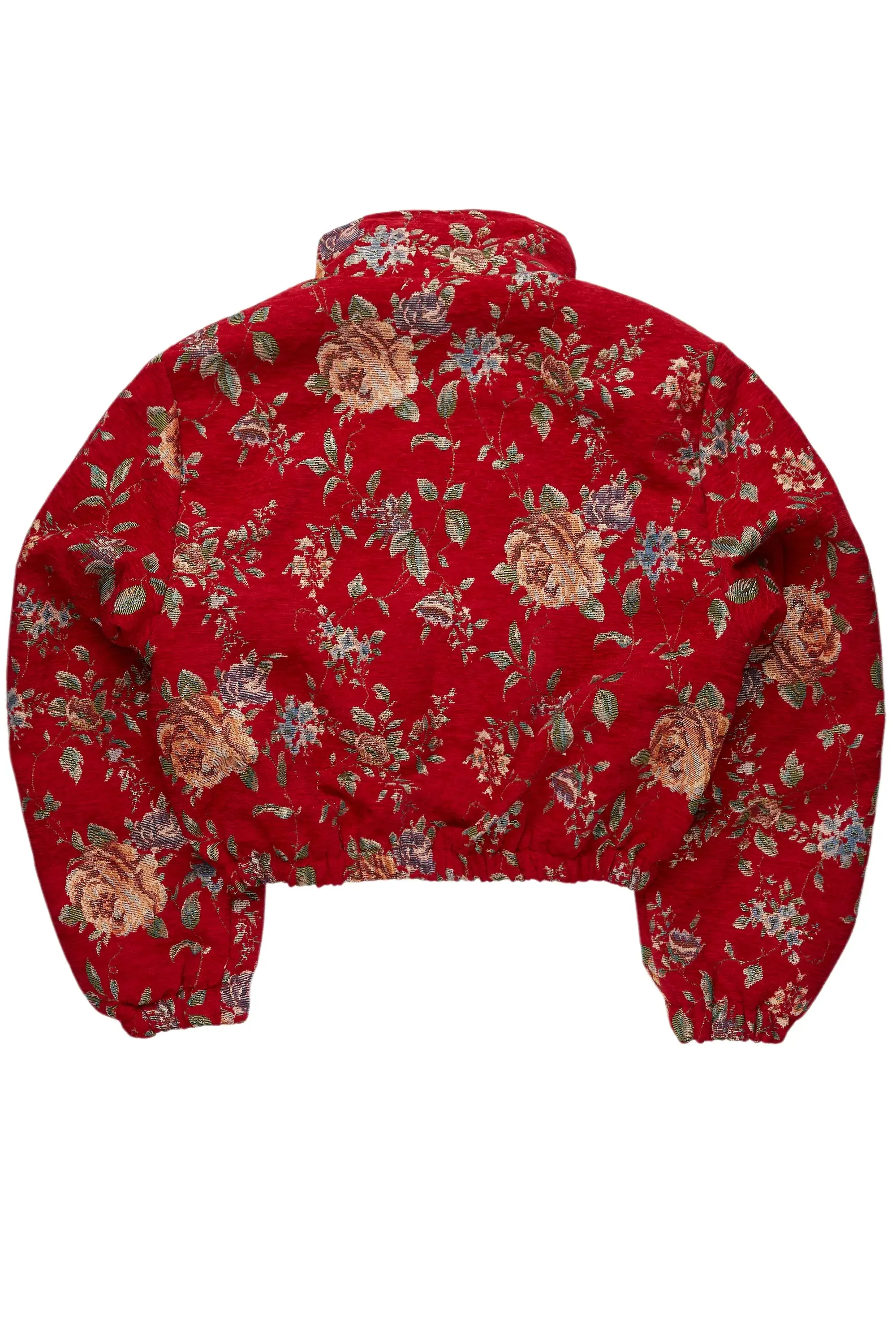 Marionna Red Tapestry Puffer Jacket sold by Rockstar Original product image thumbnail 4
