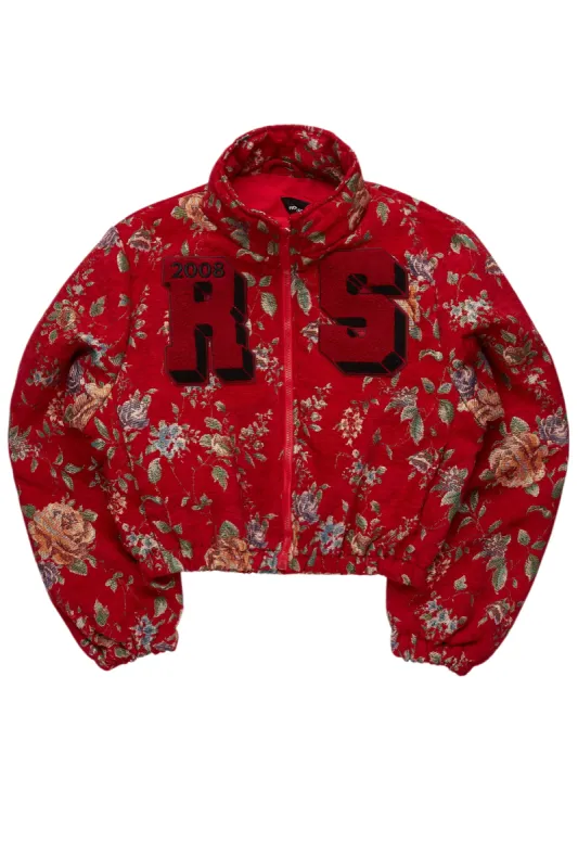 Marionna Red Tapestry Puffer Jacket sold by Rockstar Original