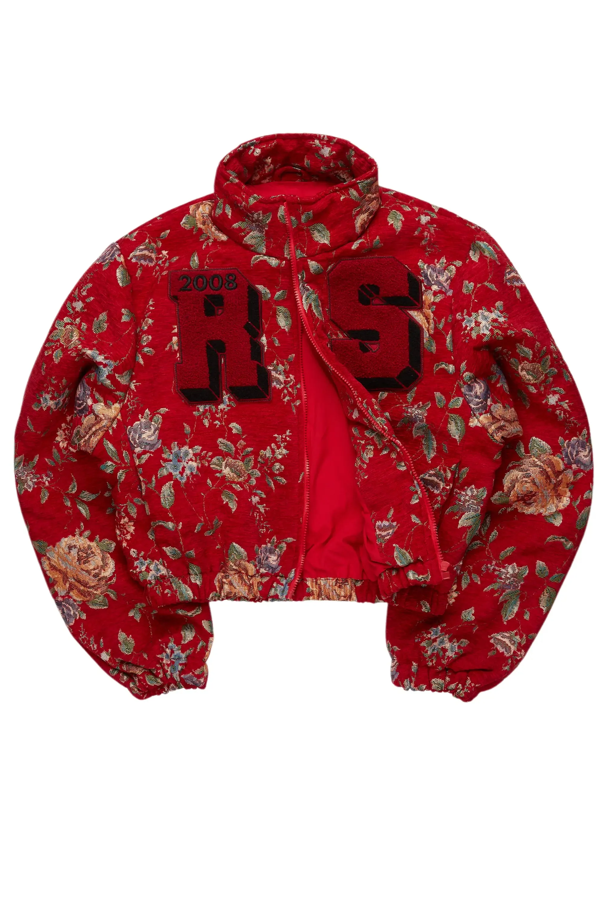 Marionna Red Tapestry Puffer Jacket sold by Rockstar Original product image thumbnail 2