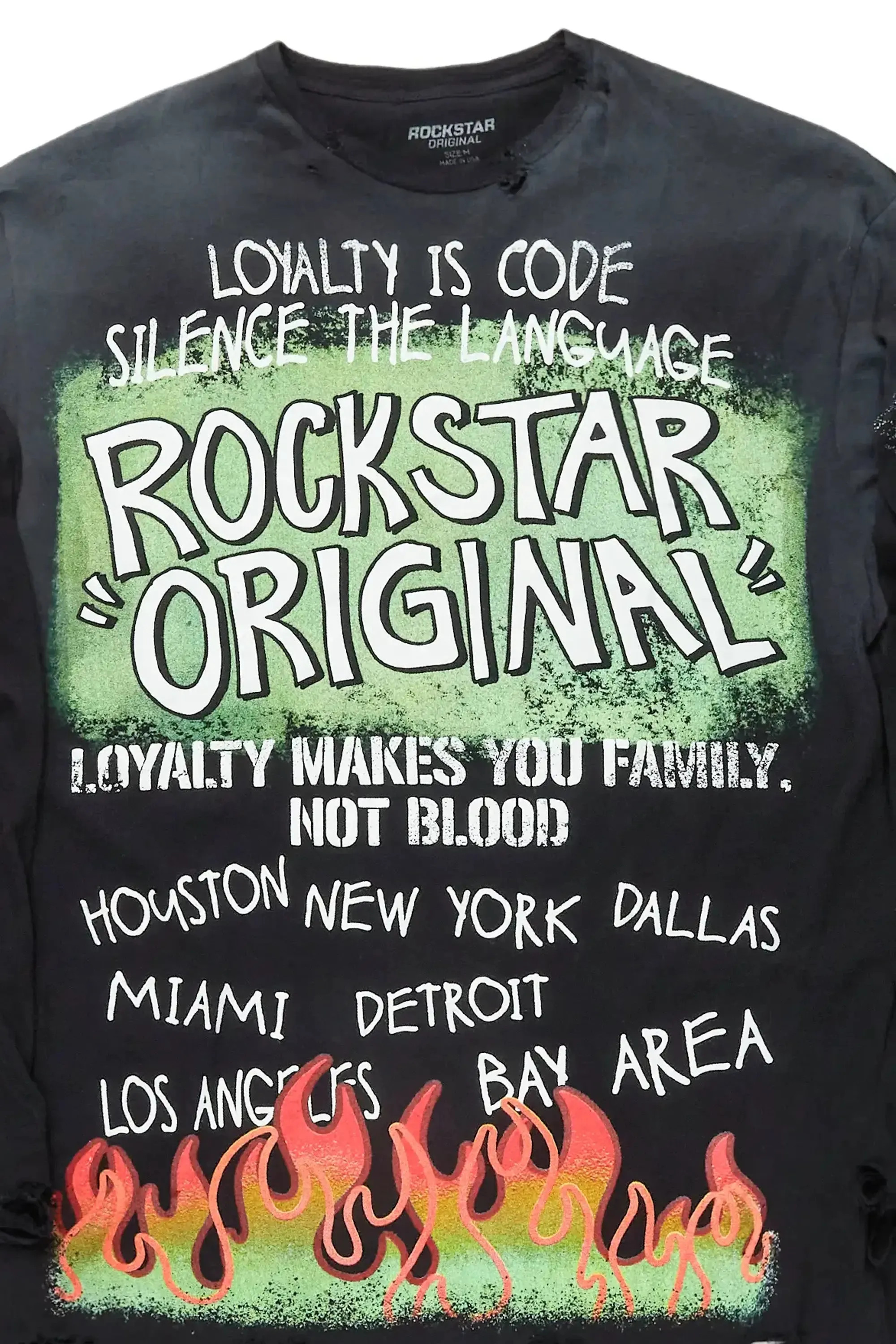 Bridgette Black Long Sleeve Graphic T-Shirt sold by Rockstar Original product image thumbnail 2