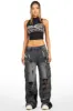 Mileah Black Baggy Cargo Jean sold by Rockstar Original