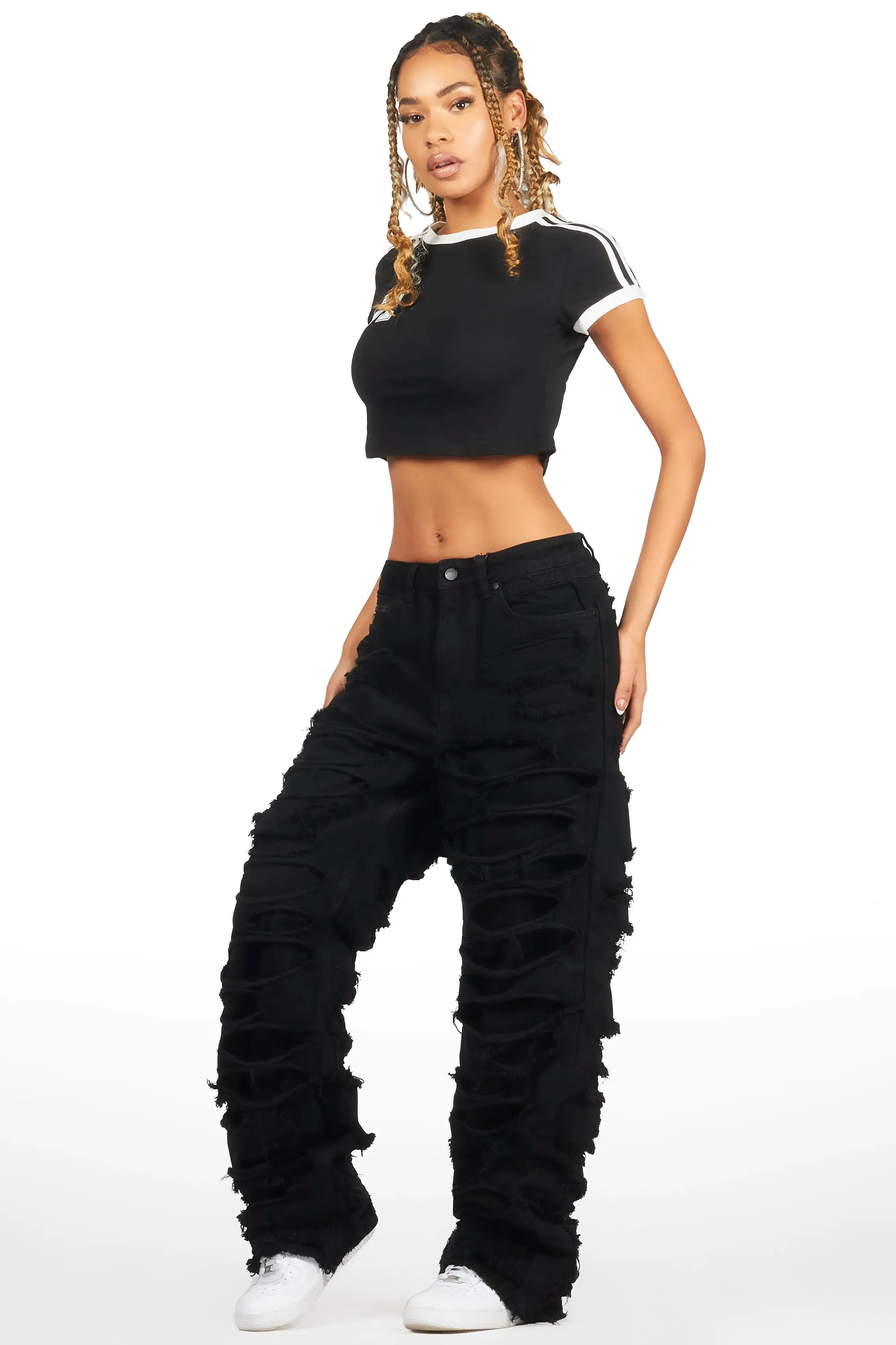 Luisa Black Baggy Jean sold by Rockstar Original product image thumbnail 4