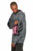 Boaz Heather Grey Graphic Mohair Hoodie sold by Rockstar Original