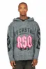 Boaz Heather Grey Graphic Mohair Hoodie sold by Rockstar Original