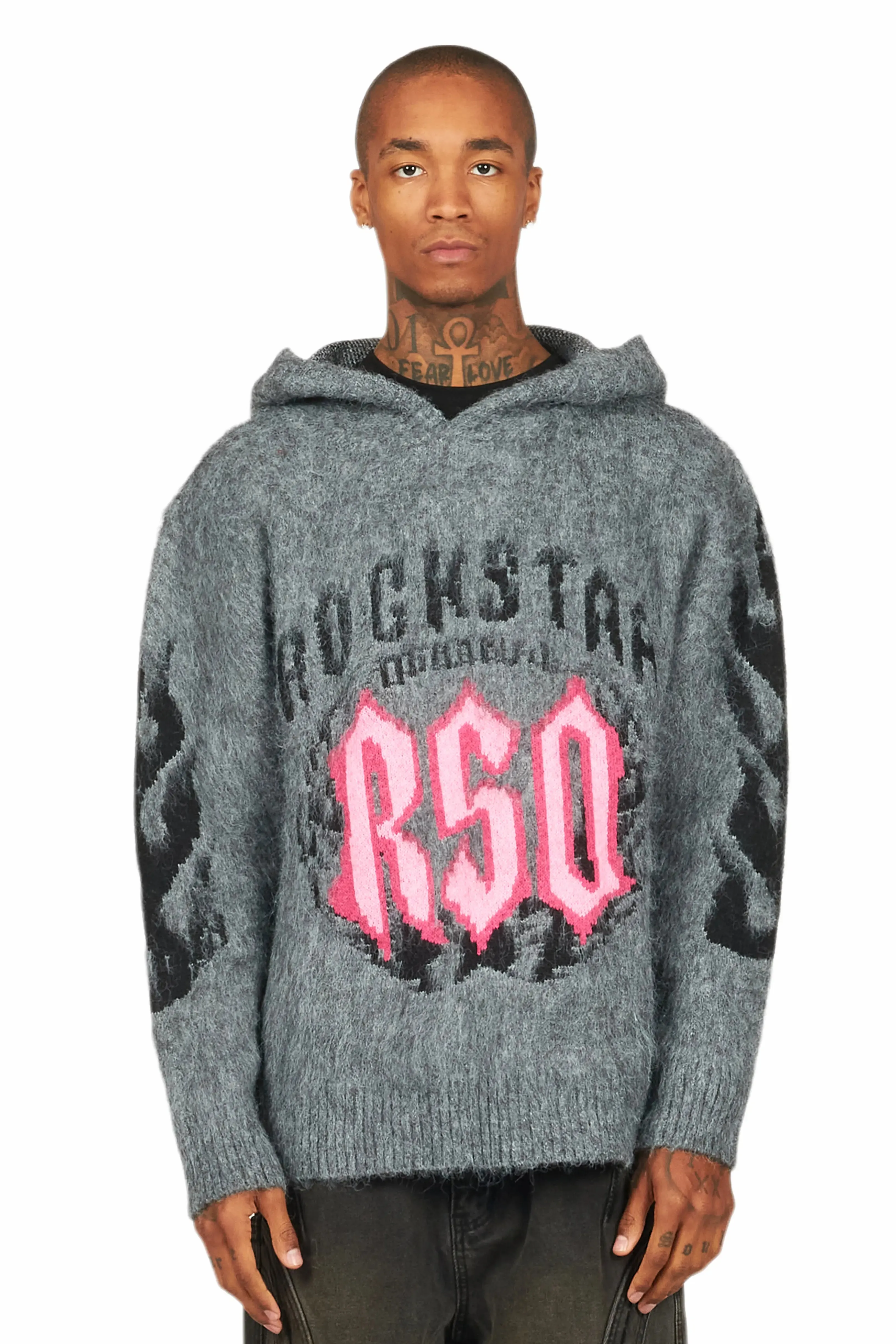 Boaz Heather Grey Graphic Hoodie sold by Rockstar Original product image thumbnail 2
