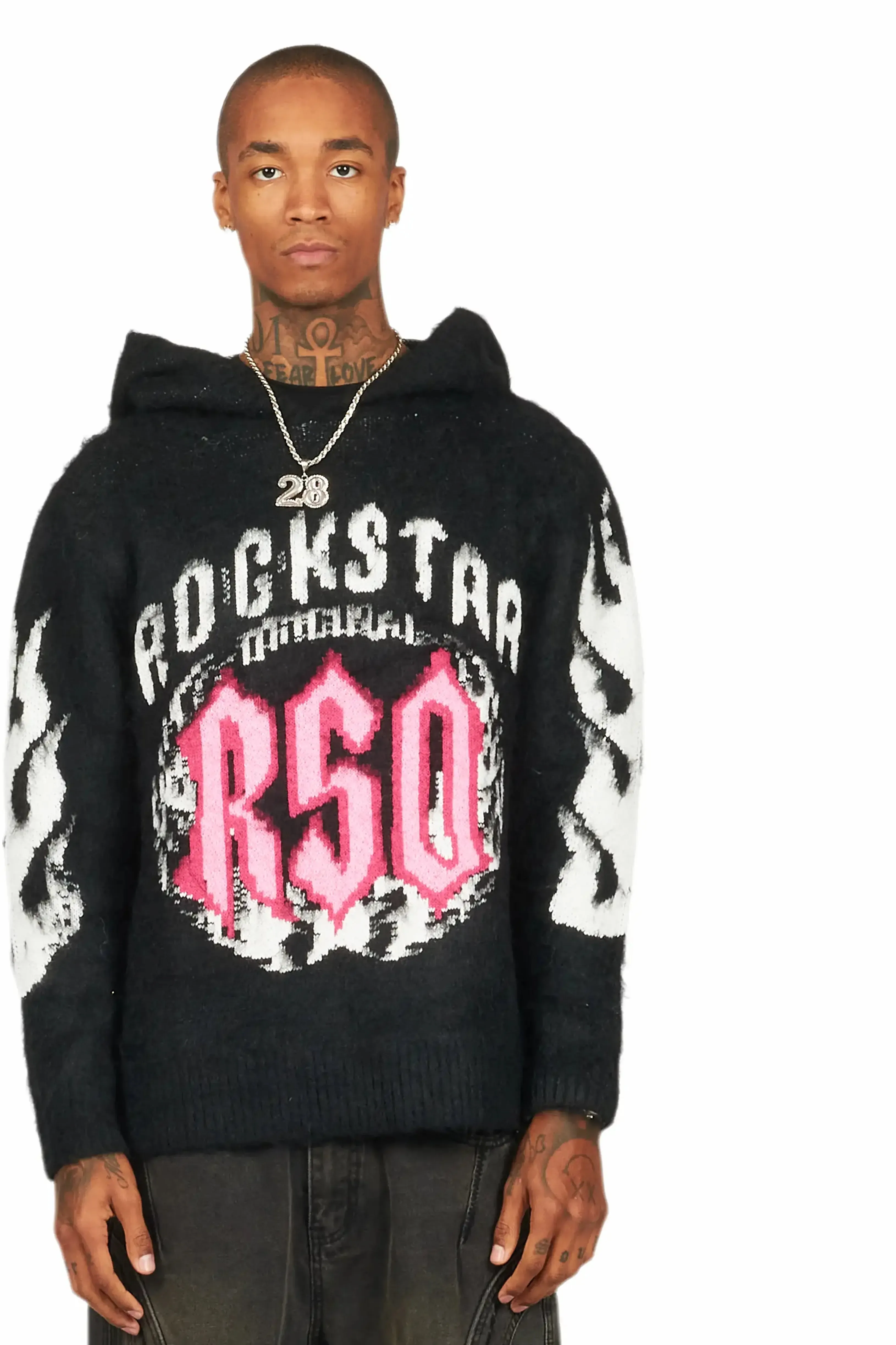 Boaz Black Graphic Mohair Hoodie sold by Rockstar Original product image thumbnail 2
