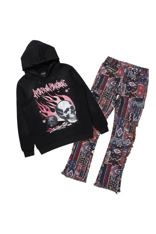 Anneso Black Hoodie/Tapestry Jean Bundle sold by Rockstar Original