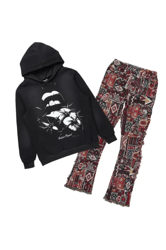 Schmear Black/Multi Hoodie/Tapestry Jean Bundle sold by Rockstar Original
