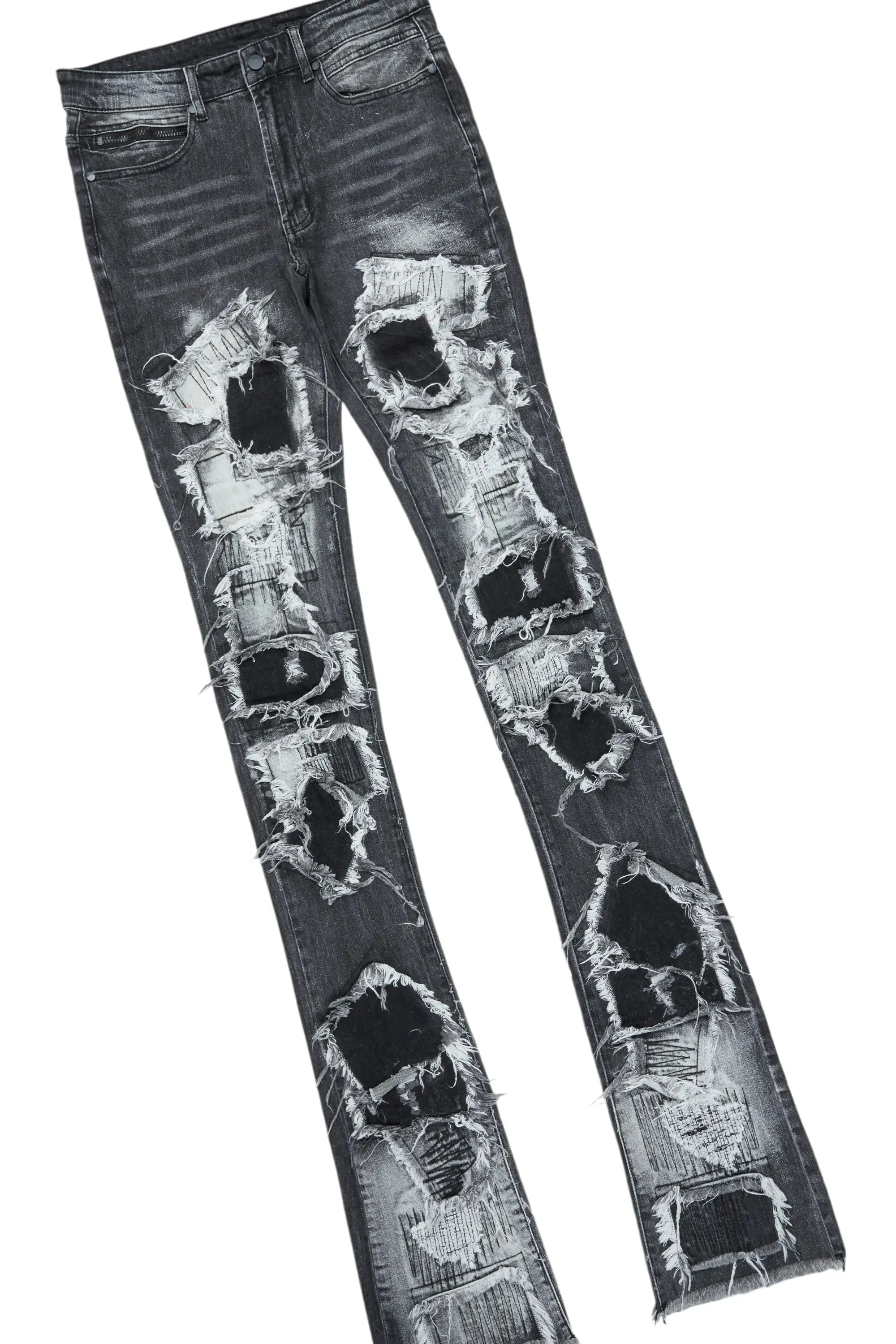 Barrett Black Hoodie/Super Stacked Flare Jean Bundle sold by Rockstar Original product image thumbnail 4