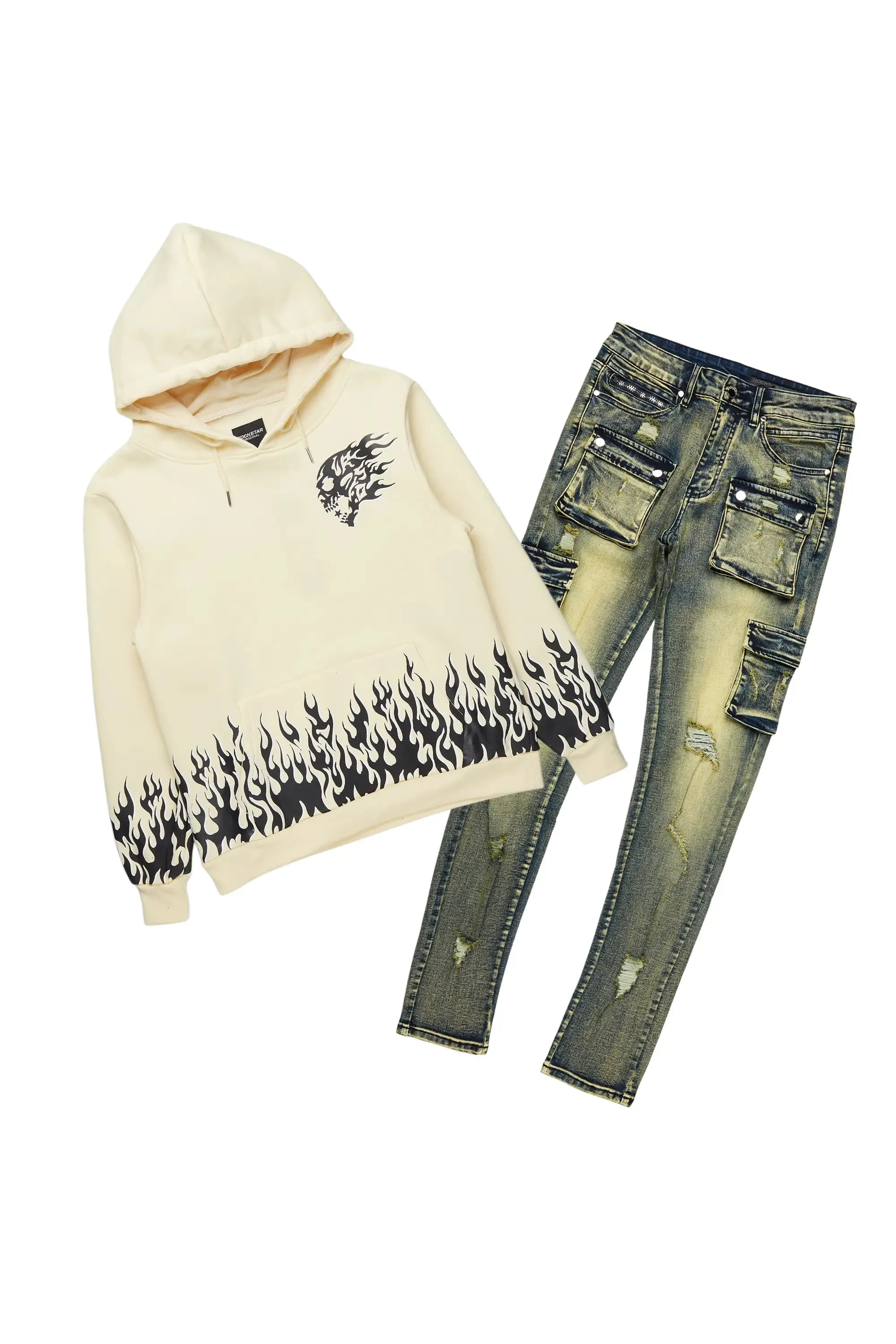 Bubble Sand Hoodie/Cargo Jean Bundle sold by Rockstar Original