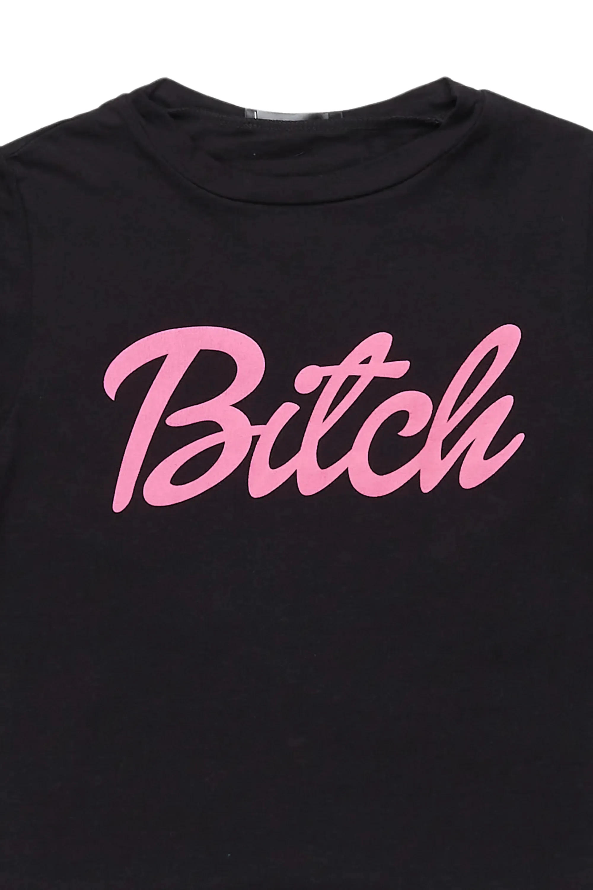 Laressa Black Crop T-Shirt sold by Rockstar Original product image thumbnail 2