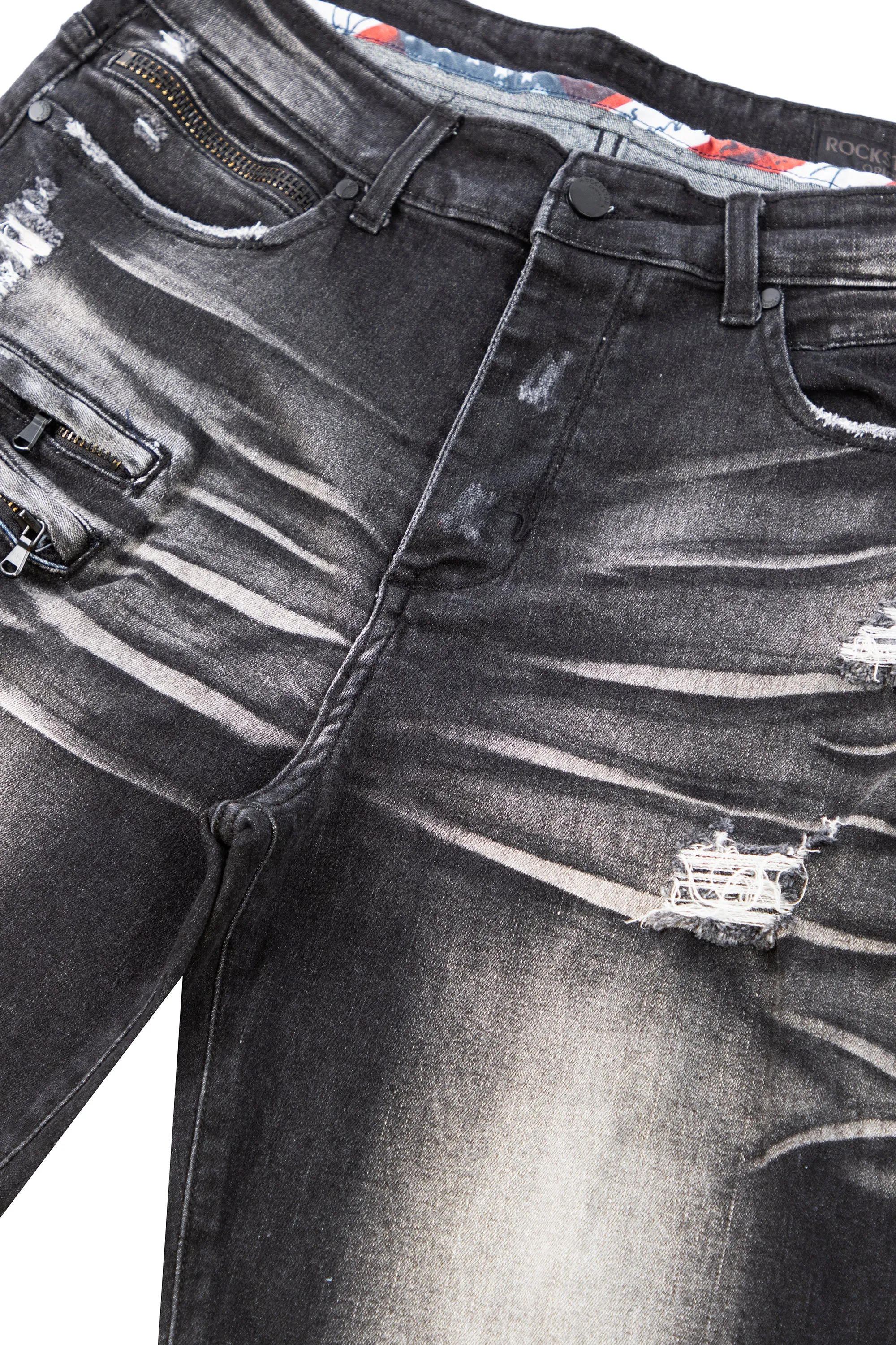 Treyton Wash Denim Short- Grey sold by Rockstar Original product image thumbnail 5