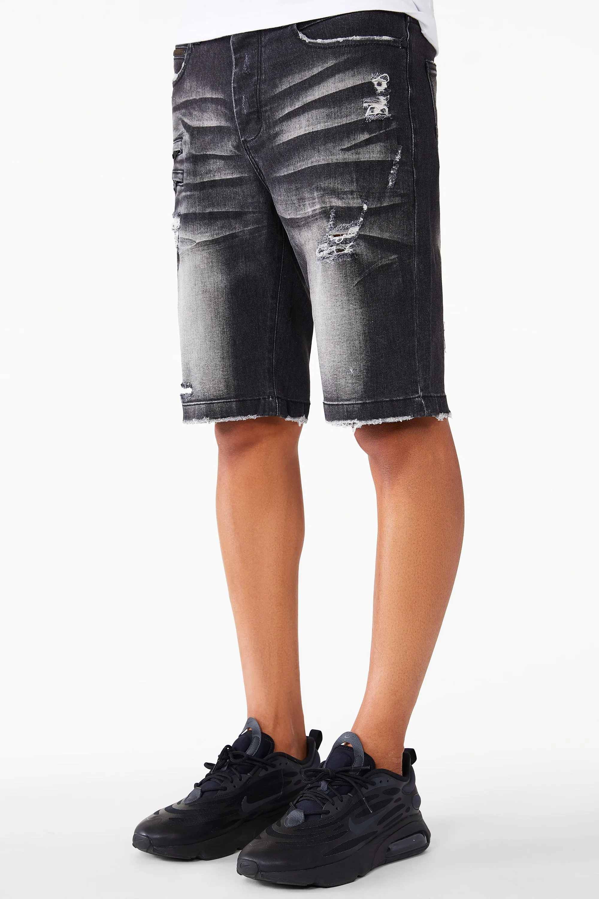 Treyton Wash Denim Short- Grey sold by Rockstar Original product image thumbnail 3