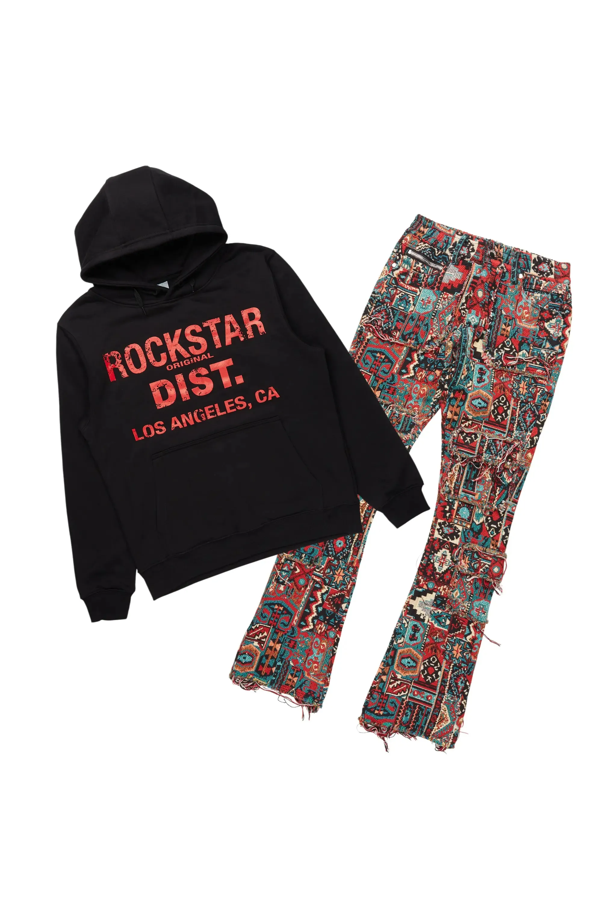 Lake Black/Red Hoodie/Tapestry Jean Bundle sold by Rockstar Original