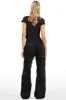 Cherrie Black Crop T-Shirt sold by Rockstar Original