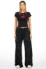 Cherrie Black Crop T-Shirt sold by Rockstar Original