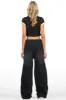 Jeanine Black Crop T-Shirt sold by Rockstar Original
