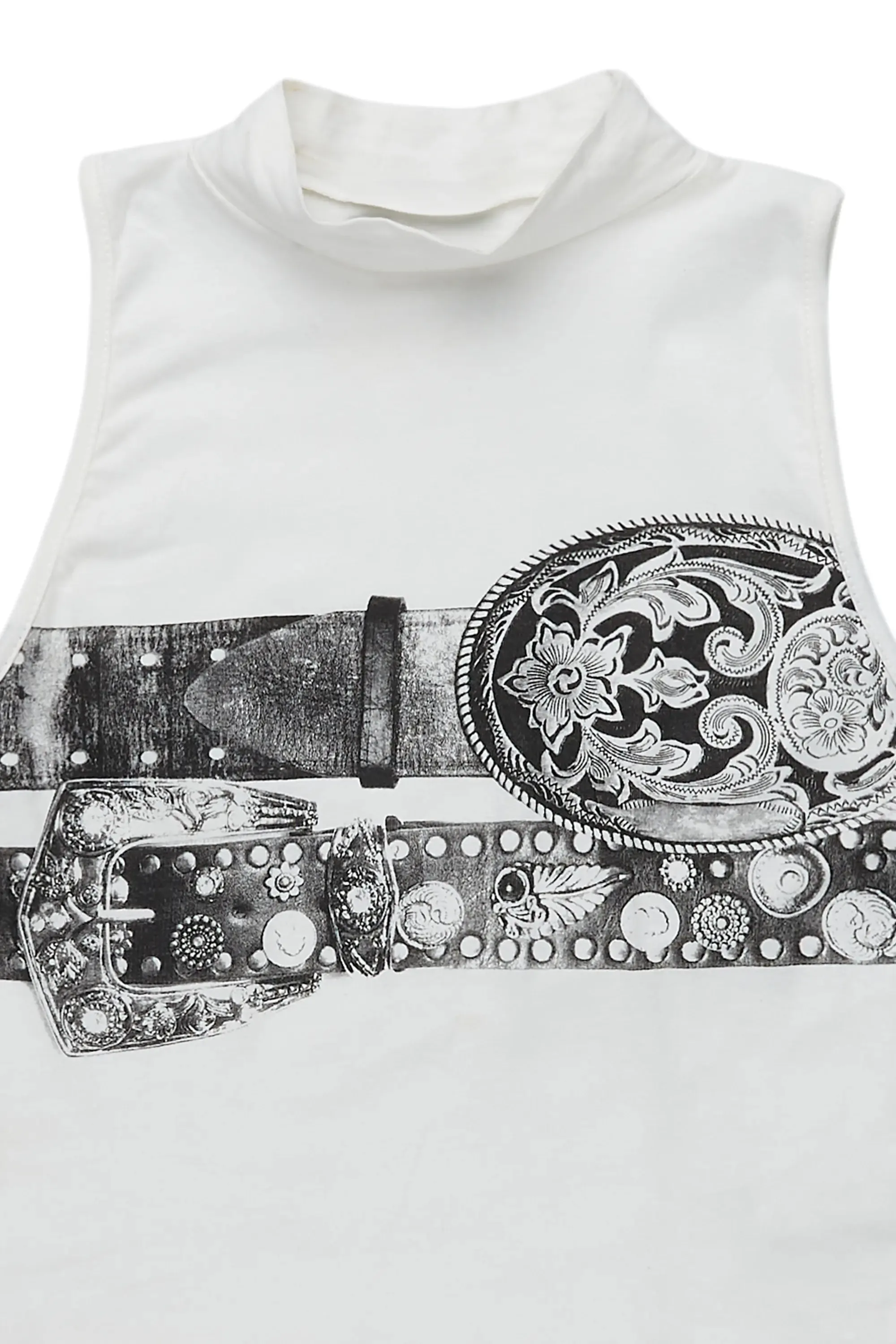 Kyniqua White Tank Top sold by Rockstar Original product image thumbnail 2