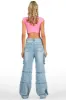 Kaisyna Hot Pink Crop T-Shirt sold by Rockstar Original