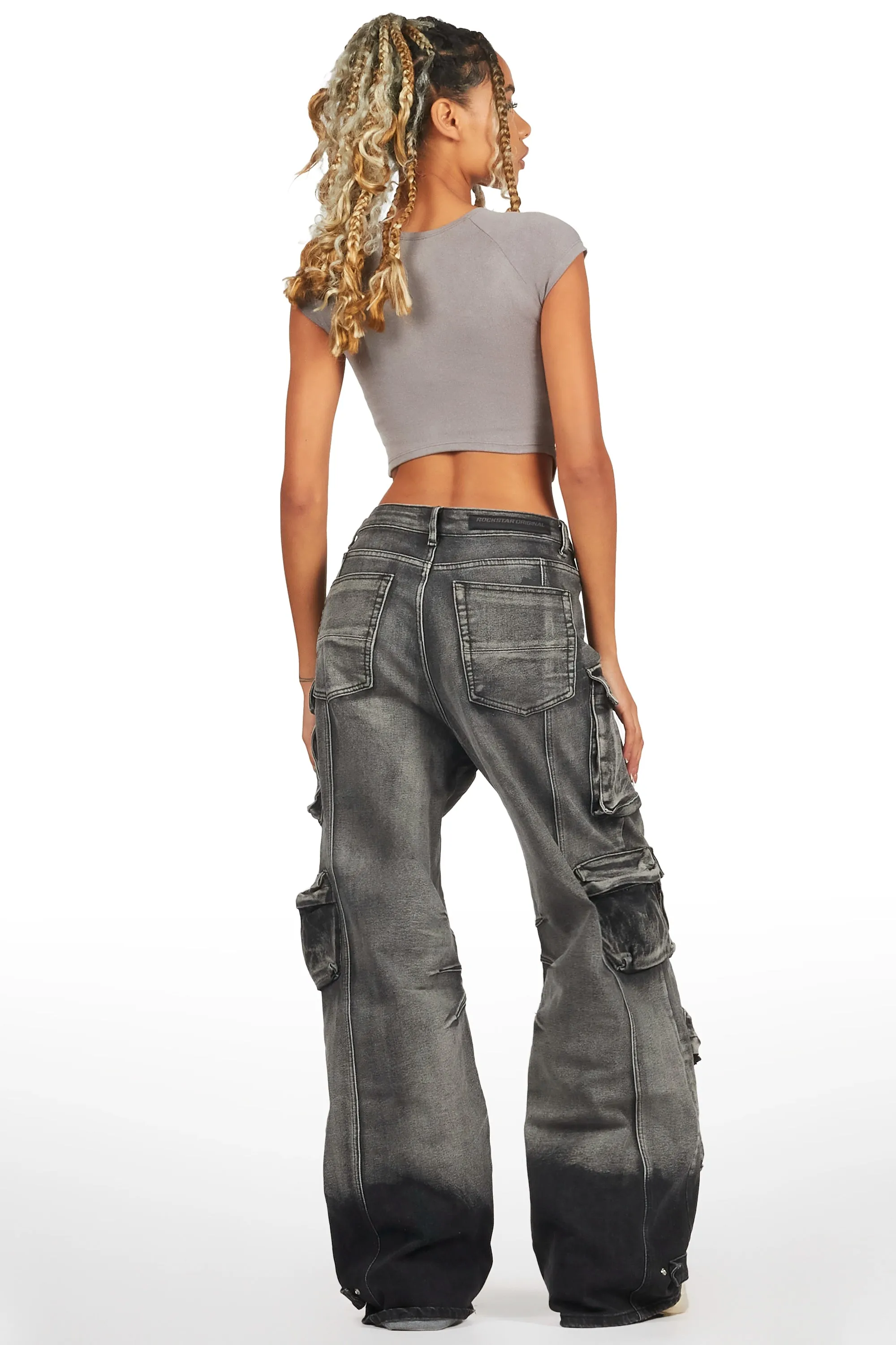 Kaisyna Grey Crop T-Shirt sold by Rockstar Original product image thumbnail 4